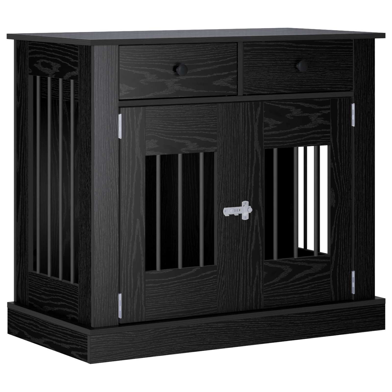 Dog crate furniture Black Oak 90 x 47.5 x 80 cm Engineered Wood