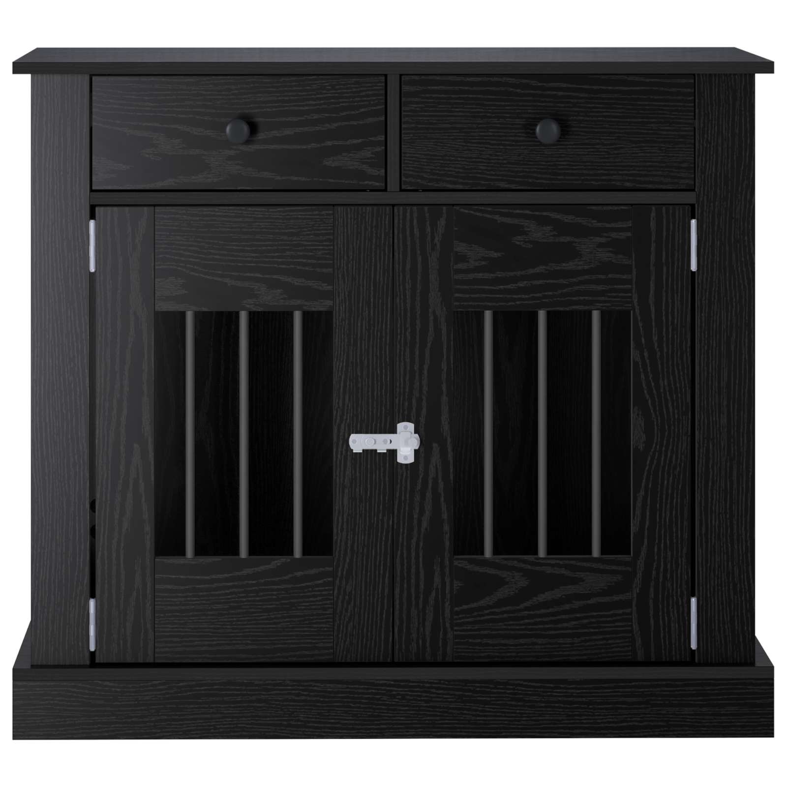 Dog crate furniture Black Oak 90 x 47.5 x 80 cm Engineered Wood