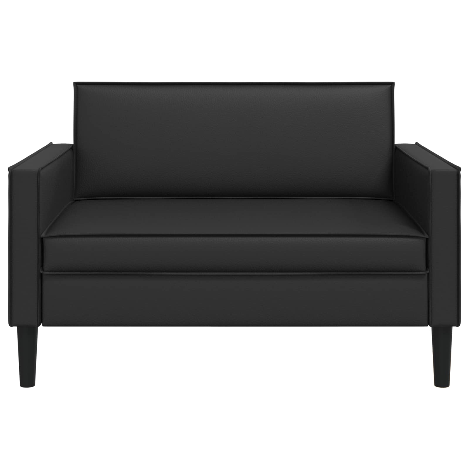 XXL Armchair Black Faux Leather