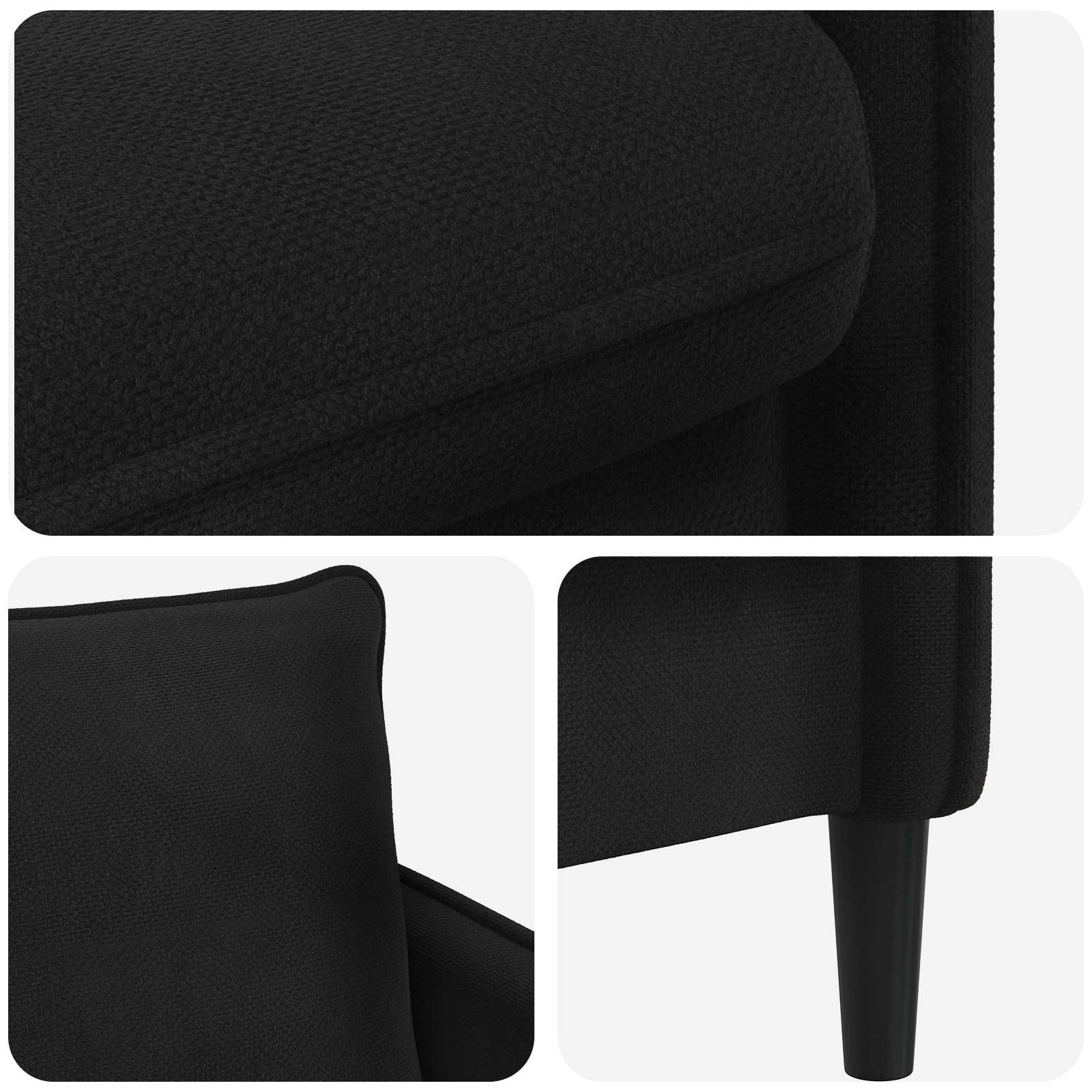 XL Armchair Black Velvet