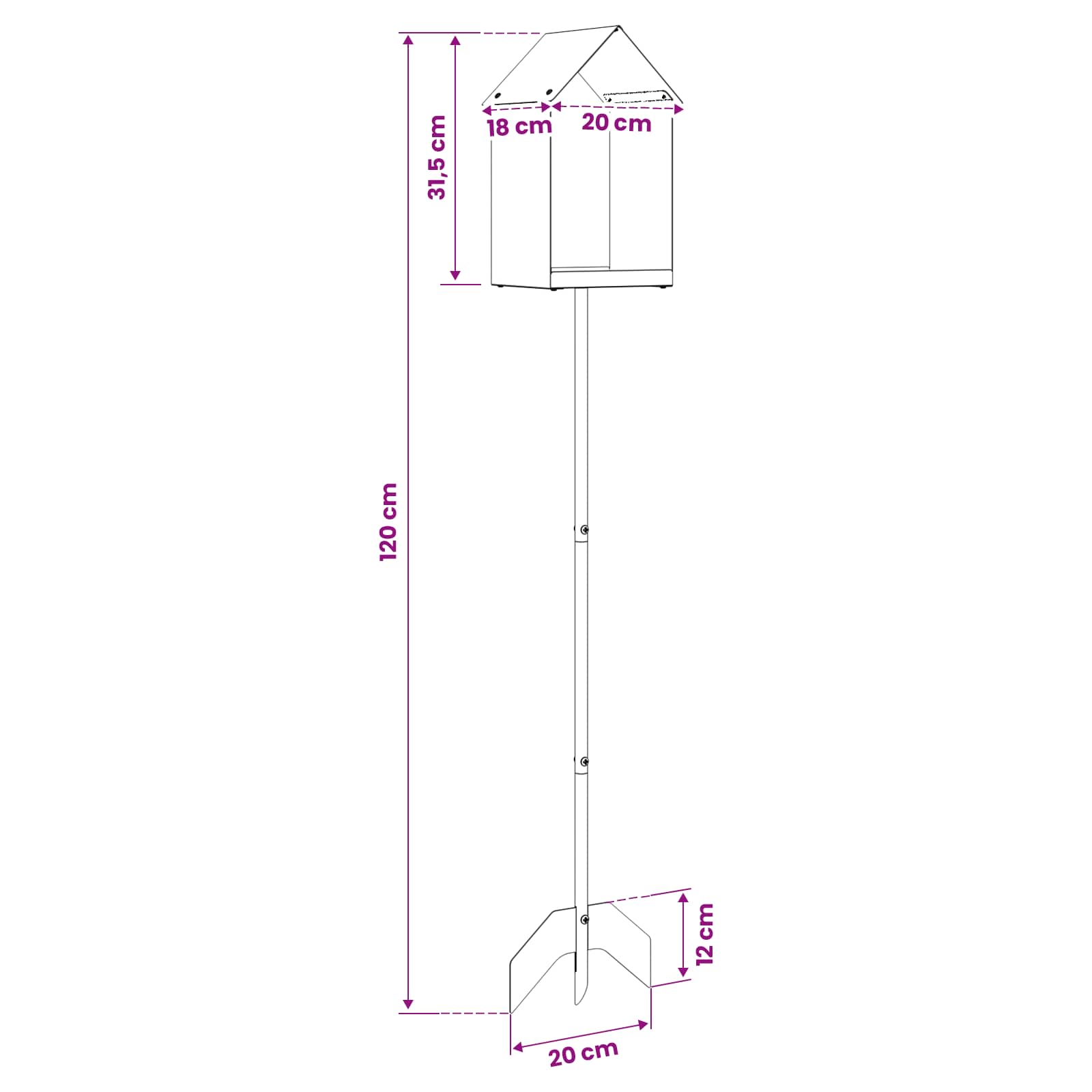 Bird Feeder Weathering Steel Rusty