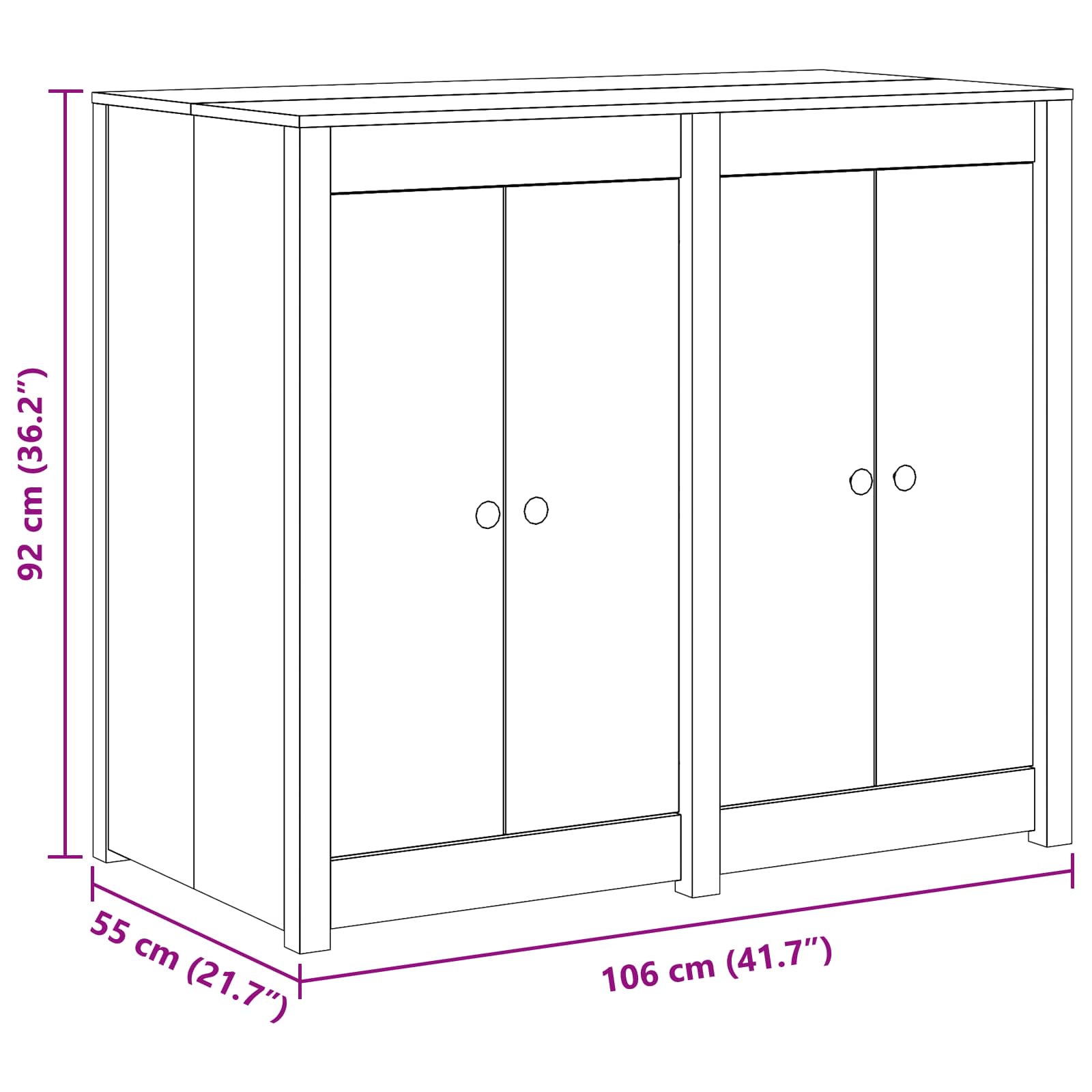 Outdoor Kitchen Cabinet MEPPEL Natural 106 x 55 x 92 cm