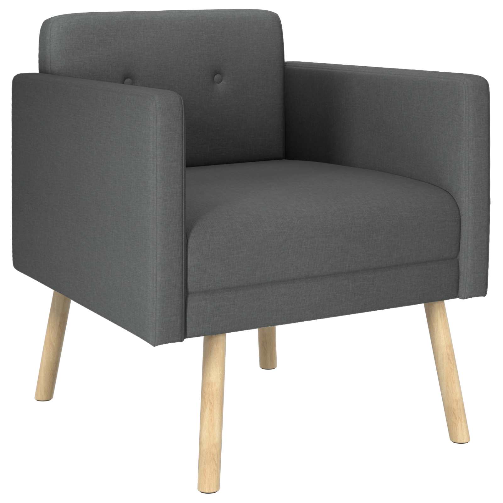 Accent Chair Dark Grey Fabric
