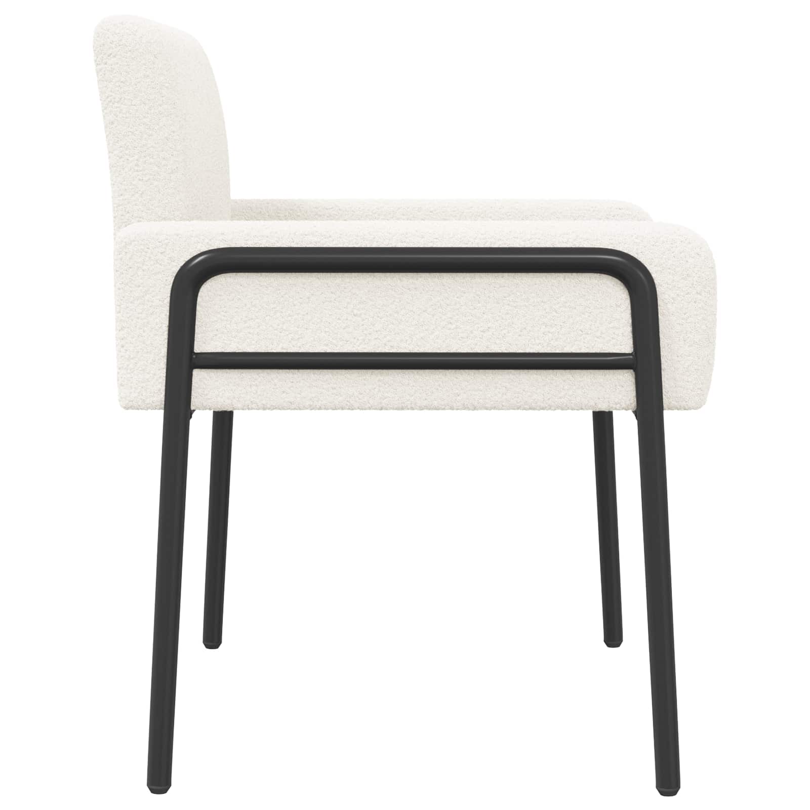 Accent Chair Cream Bouclé