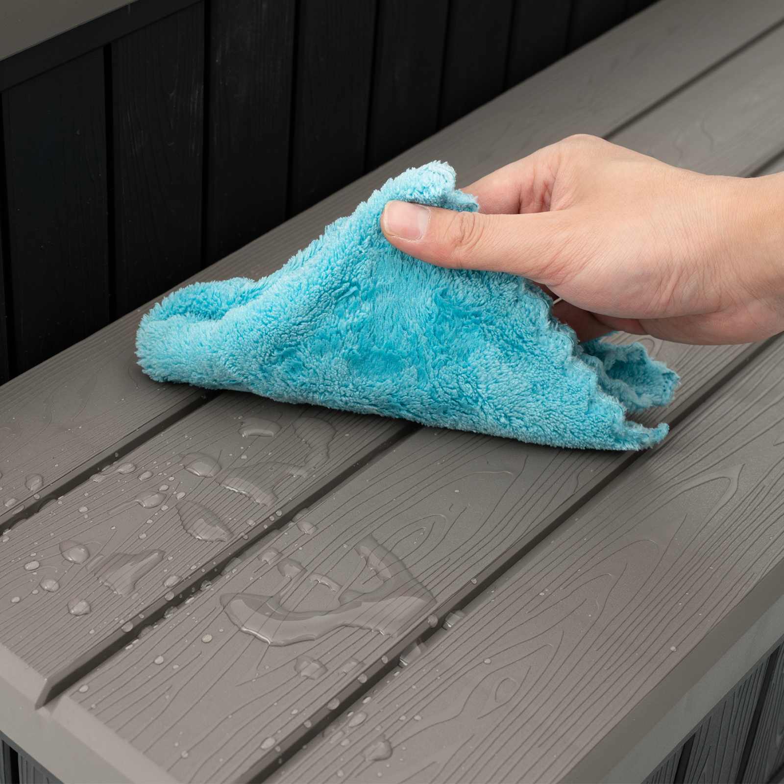 Hot Tub Step with Storage 2-Step Brown and Grey 93 x 57 x 35 cm