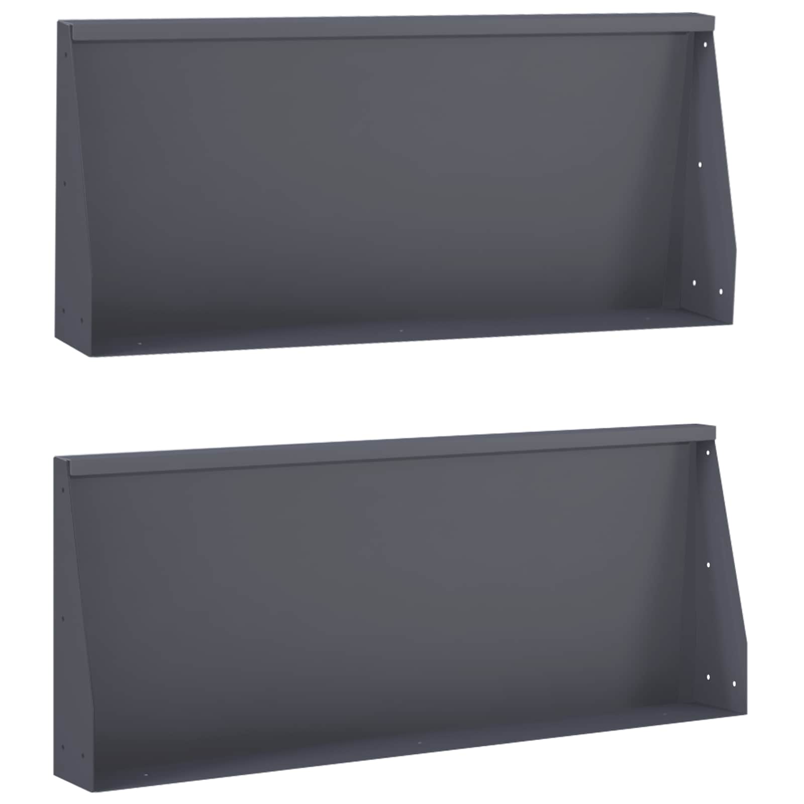 Retaining Wall 2 pcs 100 x 12 x 50 cm Steel Anthracite