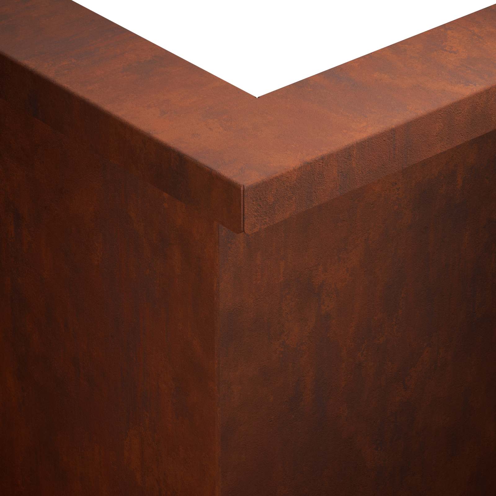 Retaining Wall 50 x 50 x 30 cm Weathering Steel Rusty