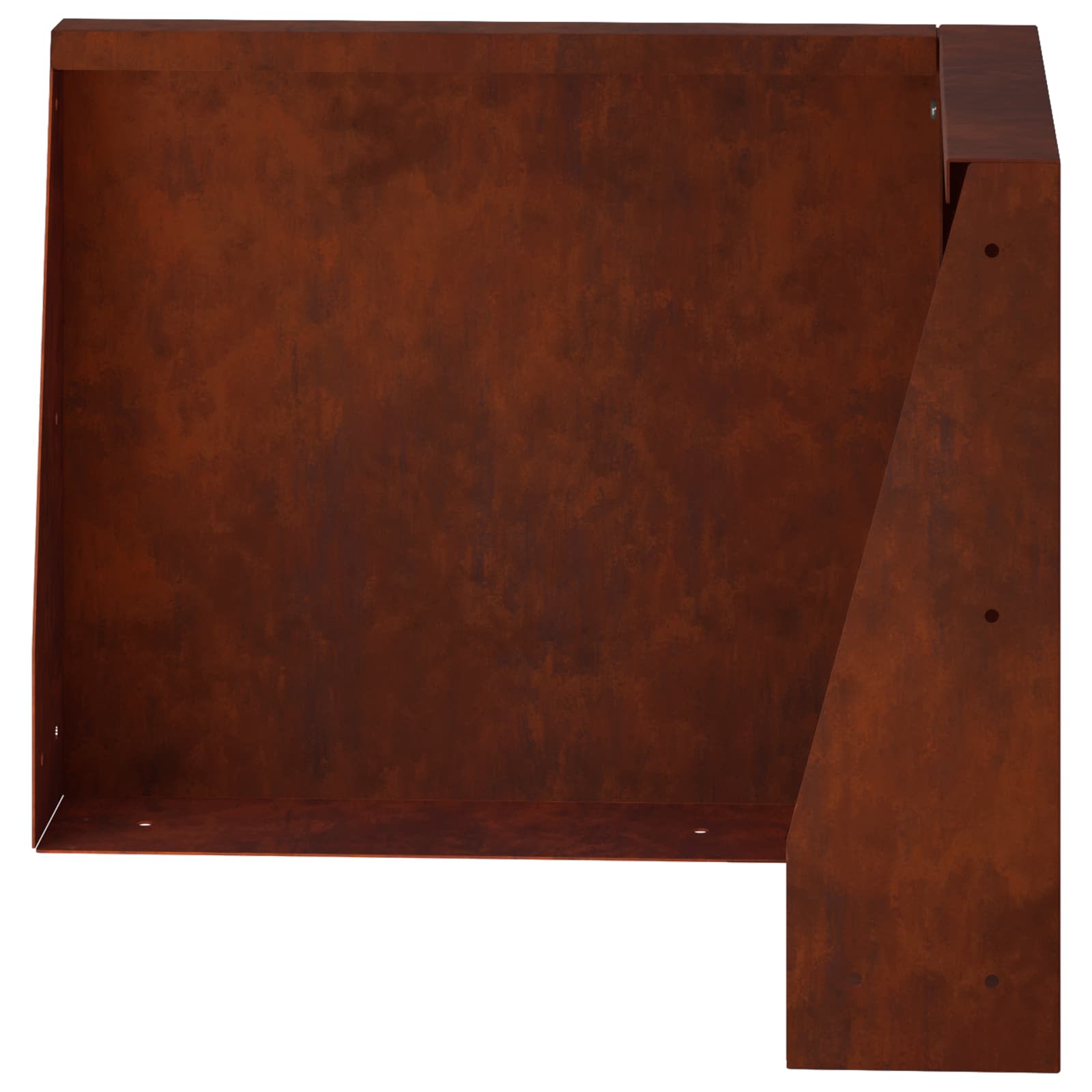 Retaining Wall 2 pcs 50 x 50 x 40 cm Weathering Steel Rusty