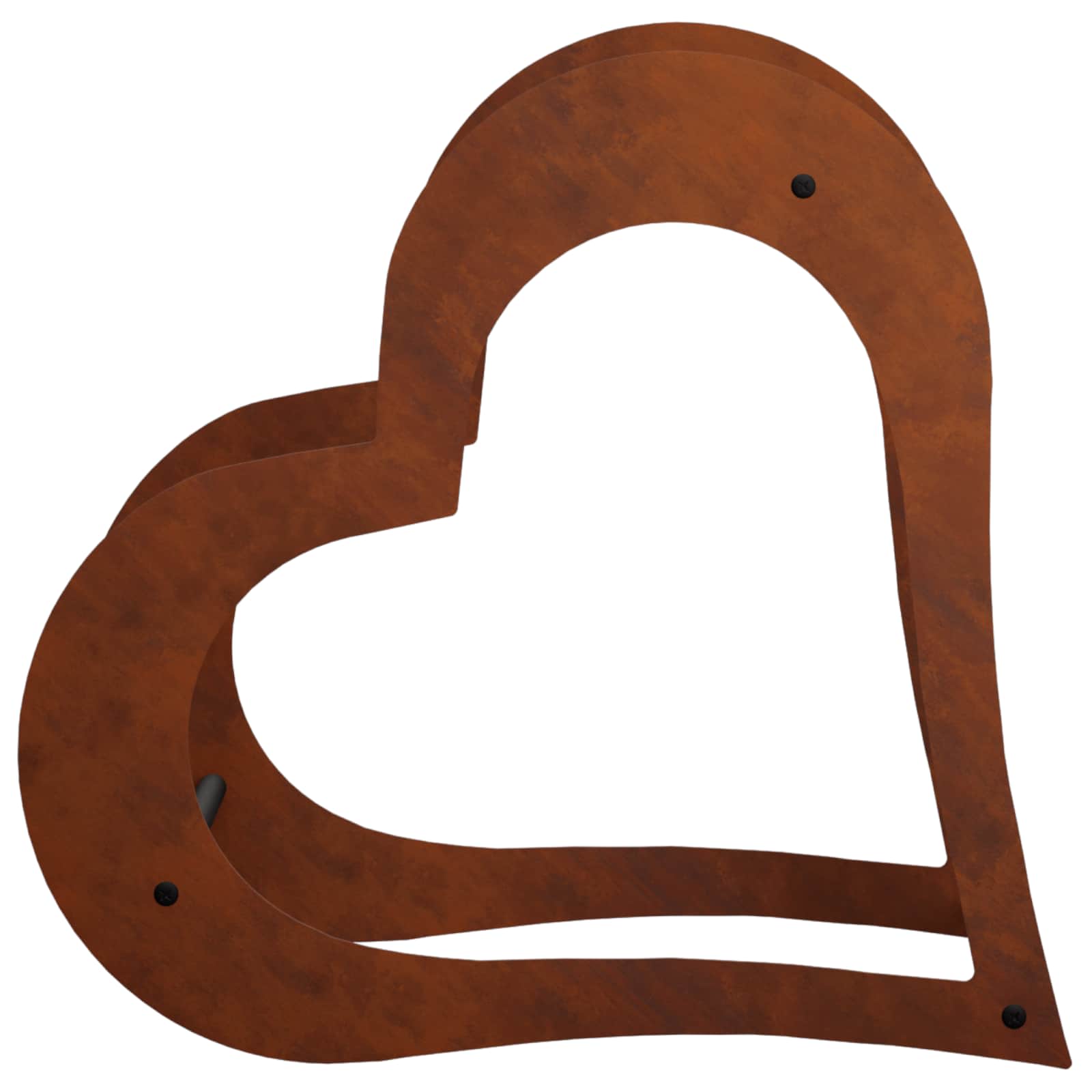 Log Holder 41 x 40 x 20 cm Weathering Steel Rusty