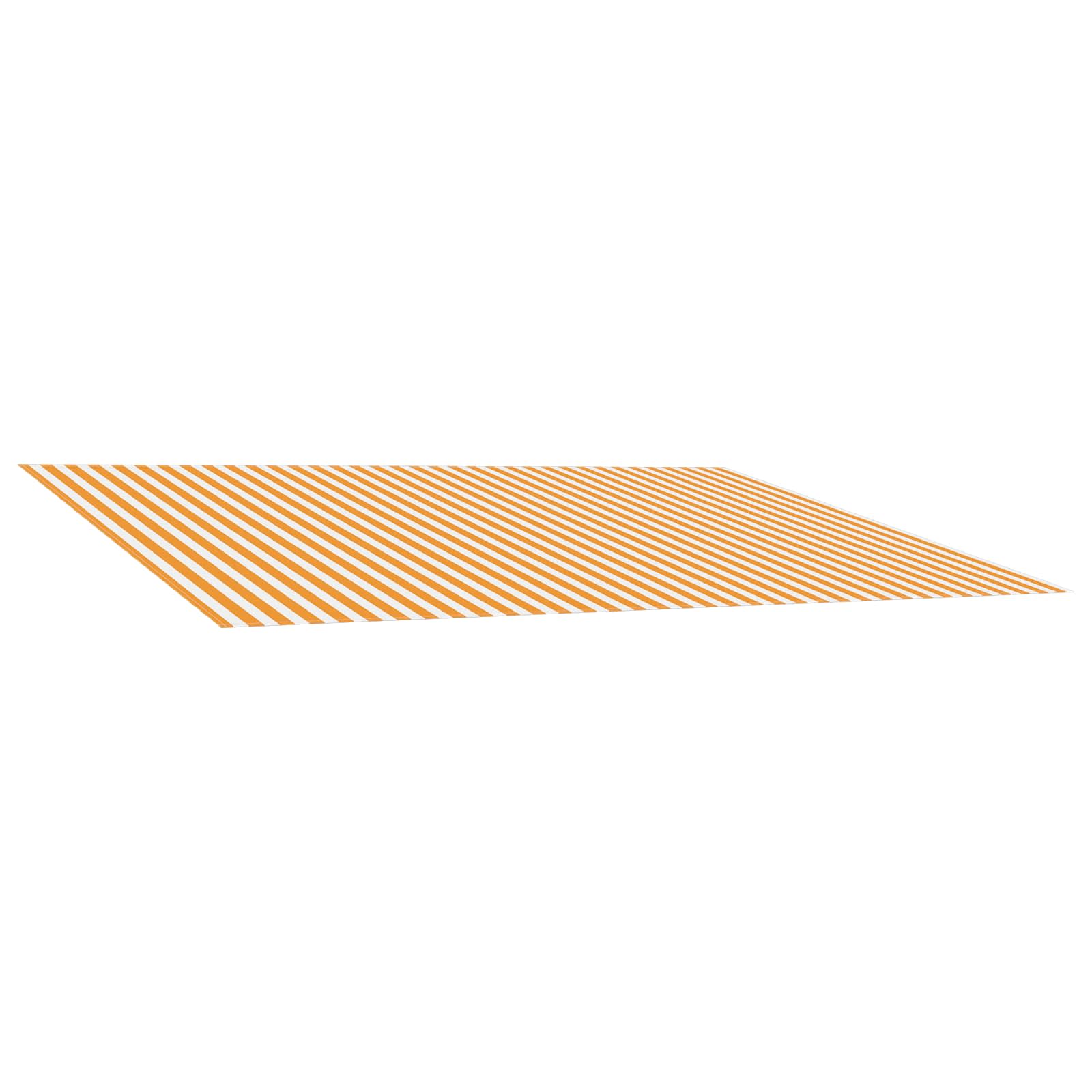 Awning Replacement Fabric Yellow and White 500 x 300 cm
