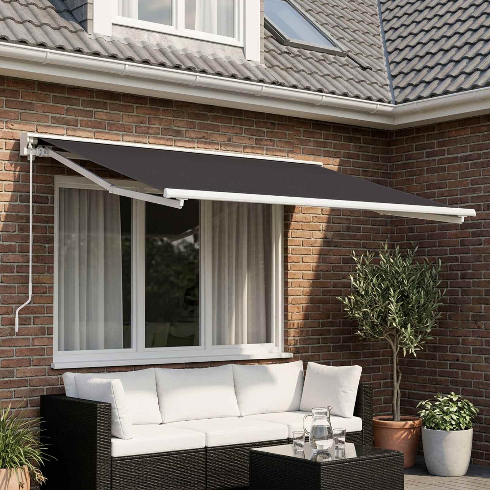 Awning Replacement Fabric Anthracite 350 x 250 cm Polyester