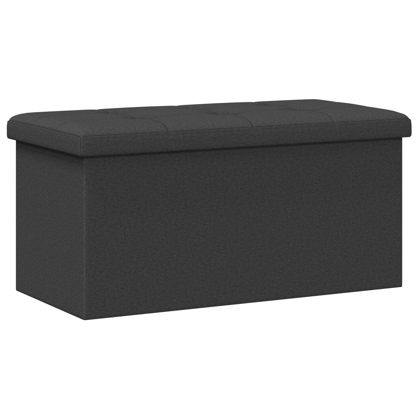 Foldable Storage Bench Dark Grey 180 kg 80 L 77 x 38 x 38 cm