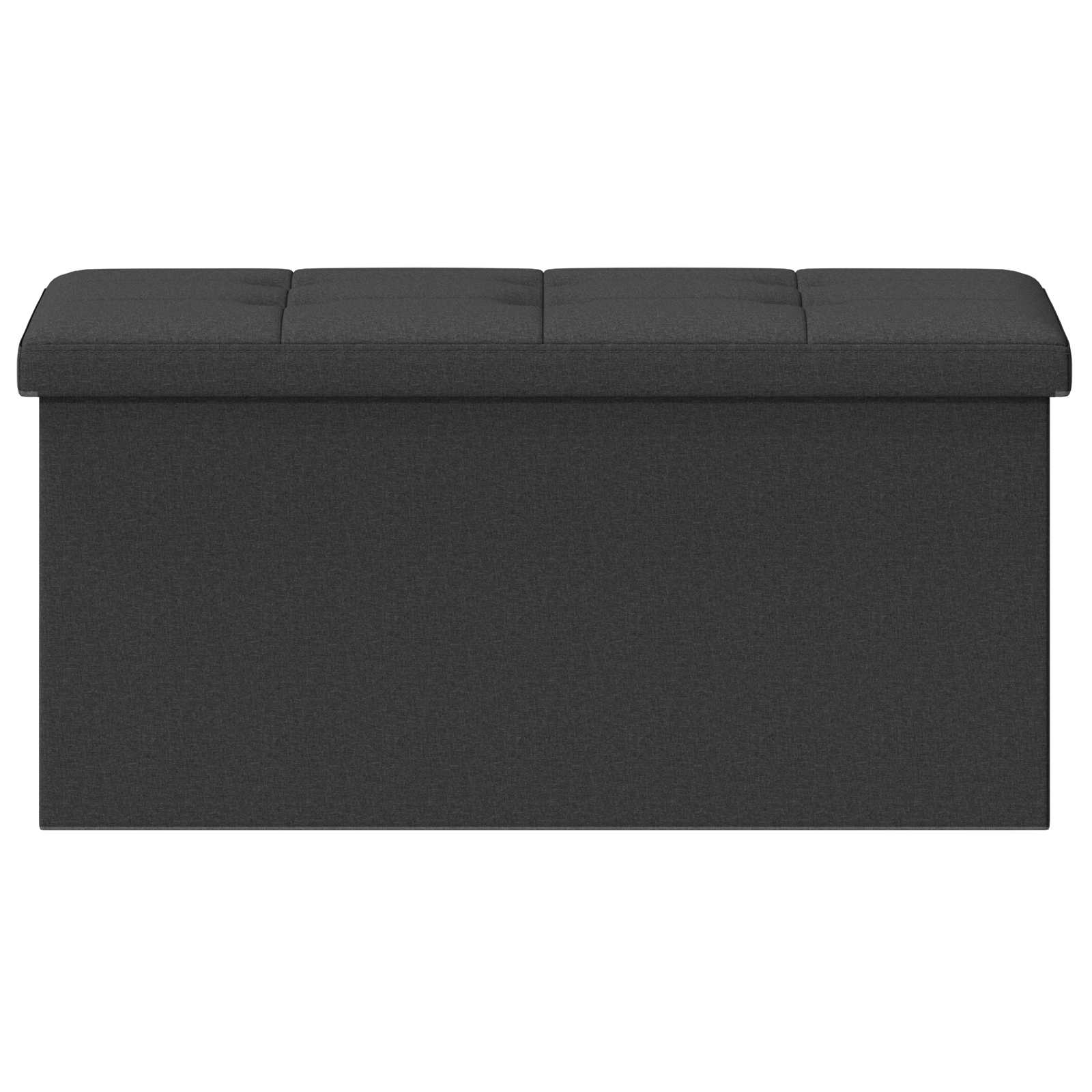 Foldable Storage Bench Dark Grey 180 kg 80 L 77 x 38 x 38 cm