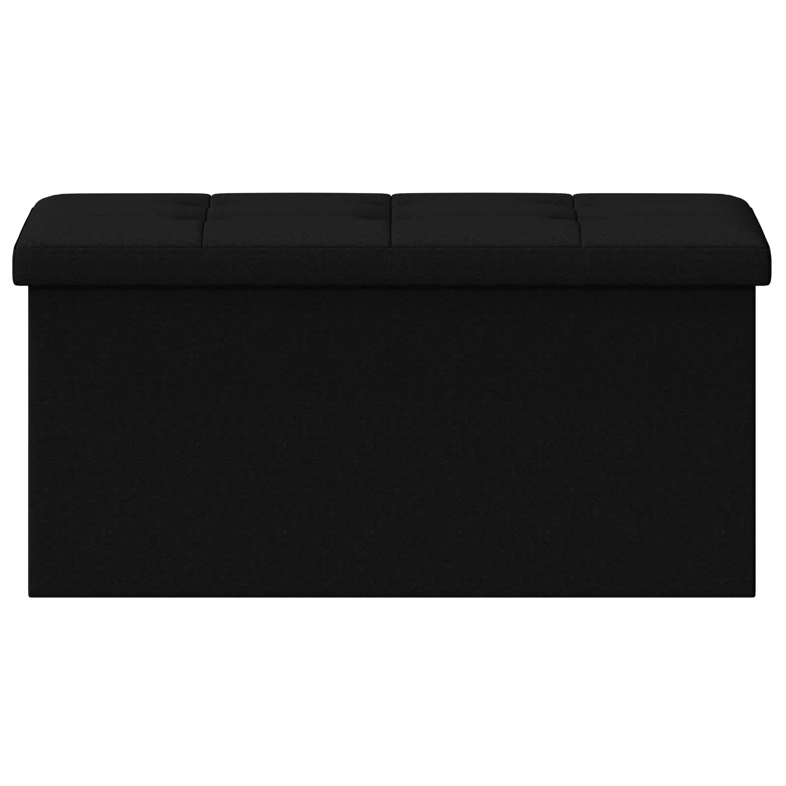 Foldable Storage Bench Black 180 kg 80 L 77 x 38 x 38 cm Linen
