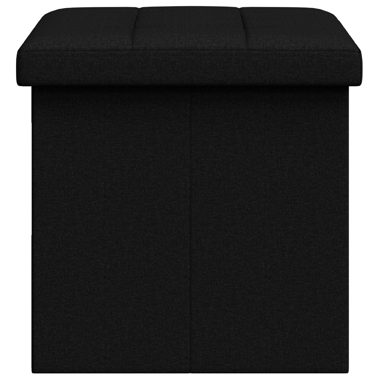 Foldable Storage Bench Black 180 kg 80 L 77 x 38 x 38 cm Linen