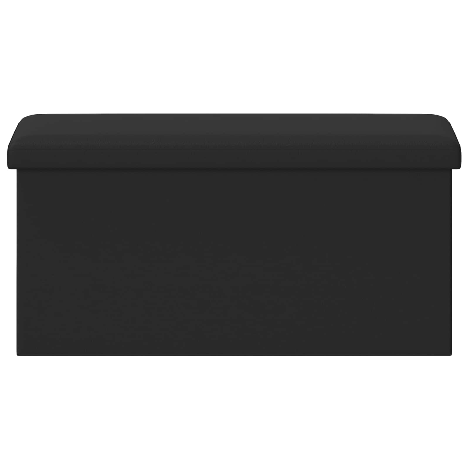 Foldable Storage Bench Black 180 kg 80 L 77 x 38 x 38 cm PVC
