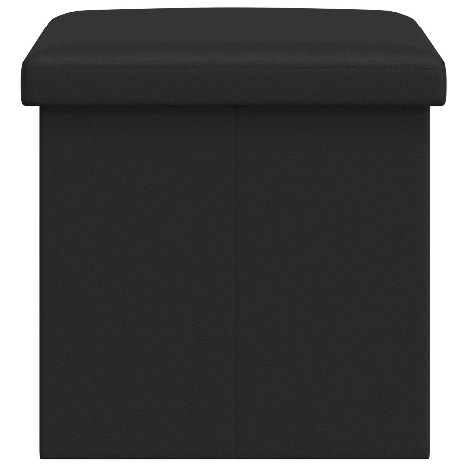Foldable Storage Bench Black 180 kg 80 L 77 x 38 x 38 cm PVC