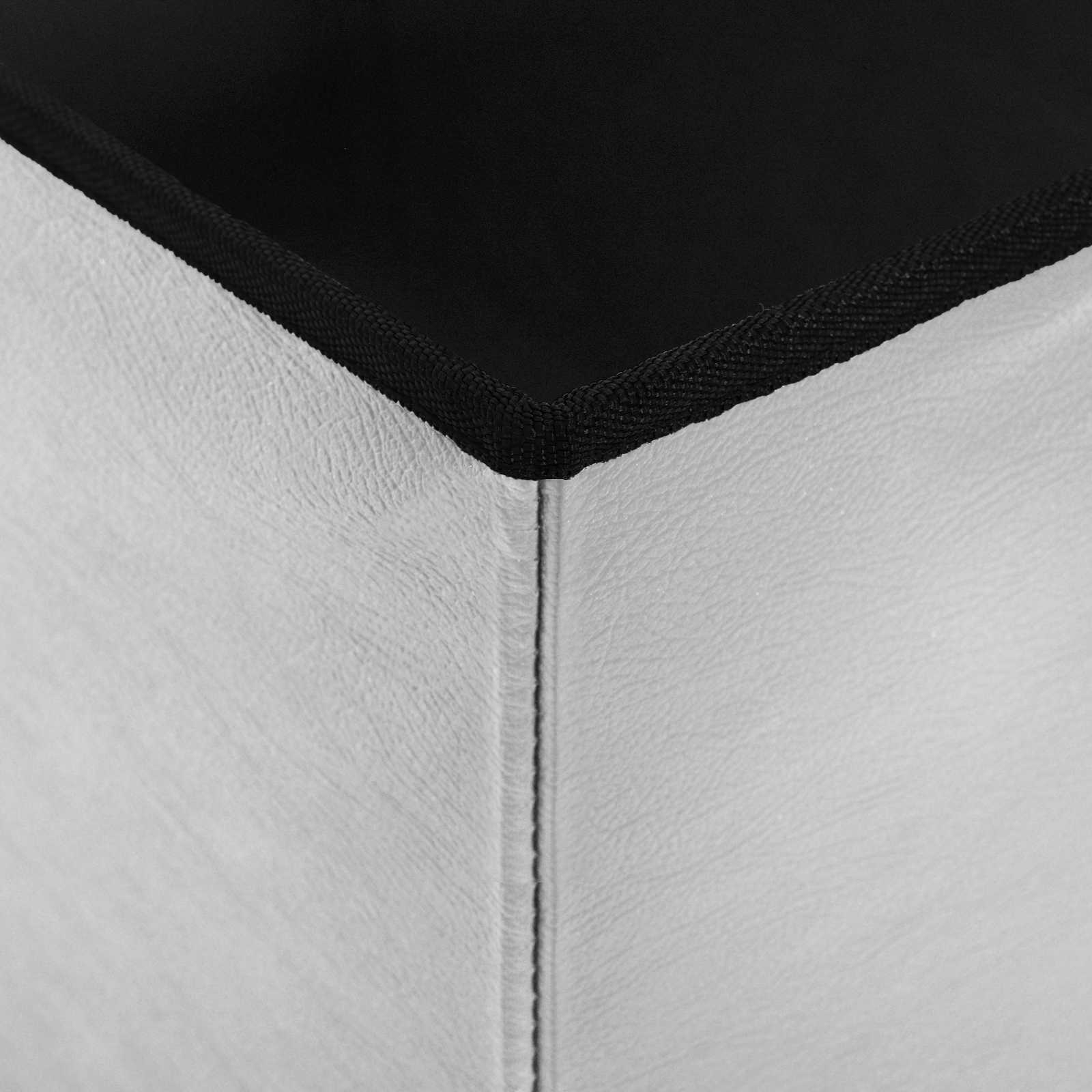 Foldable Storage Bench White 180 kg 80 L 77 x 38 x 38 cm PVC