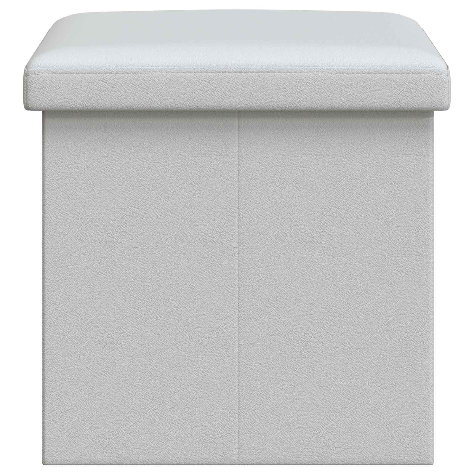 Foldable Storage Bench White 180 kg 80 L 77 x 38 x 38 cm PVC