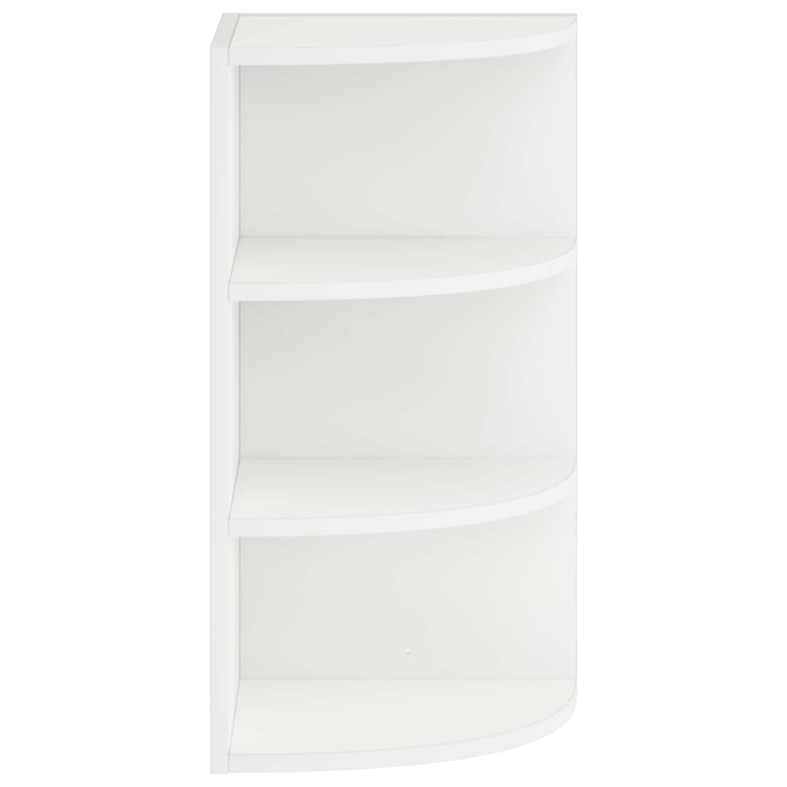 Wall Mounted Corner Shelf 3-Tier 31.5 x 31 x 60 cm White