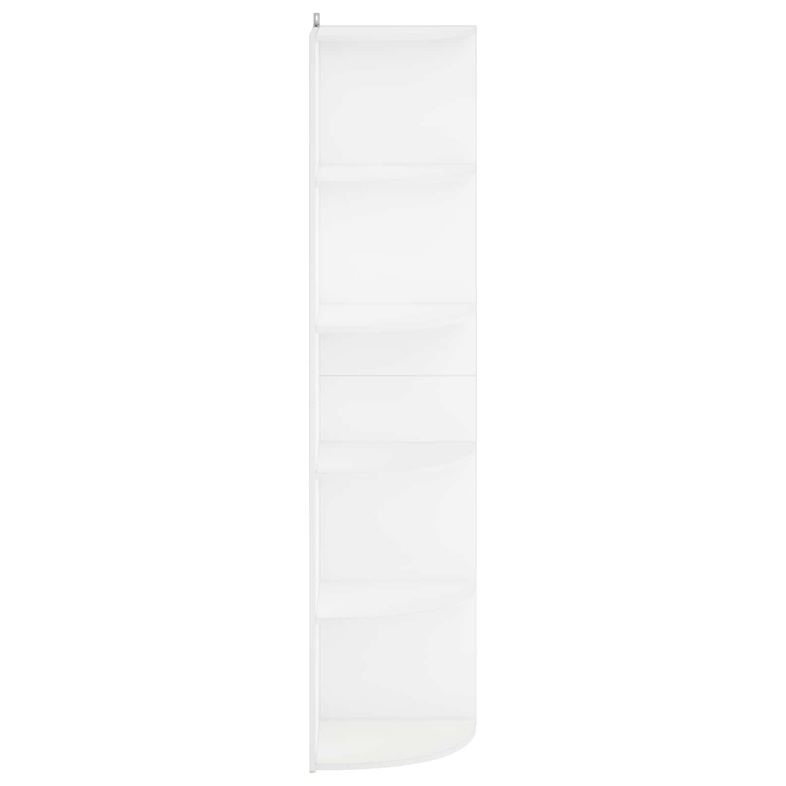 Corner Shelf 5-Tier 41.5 x 41.5 x 178 cm Engineered Wood White