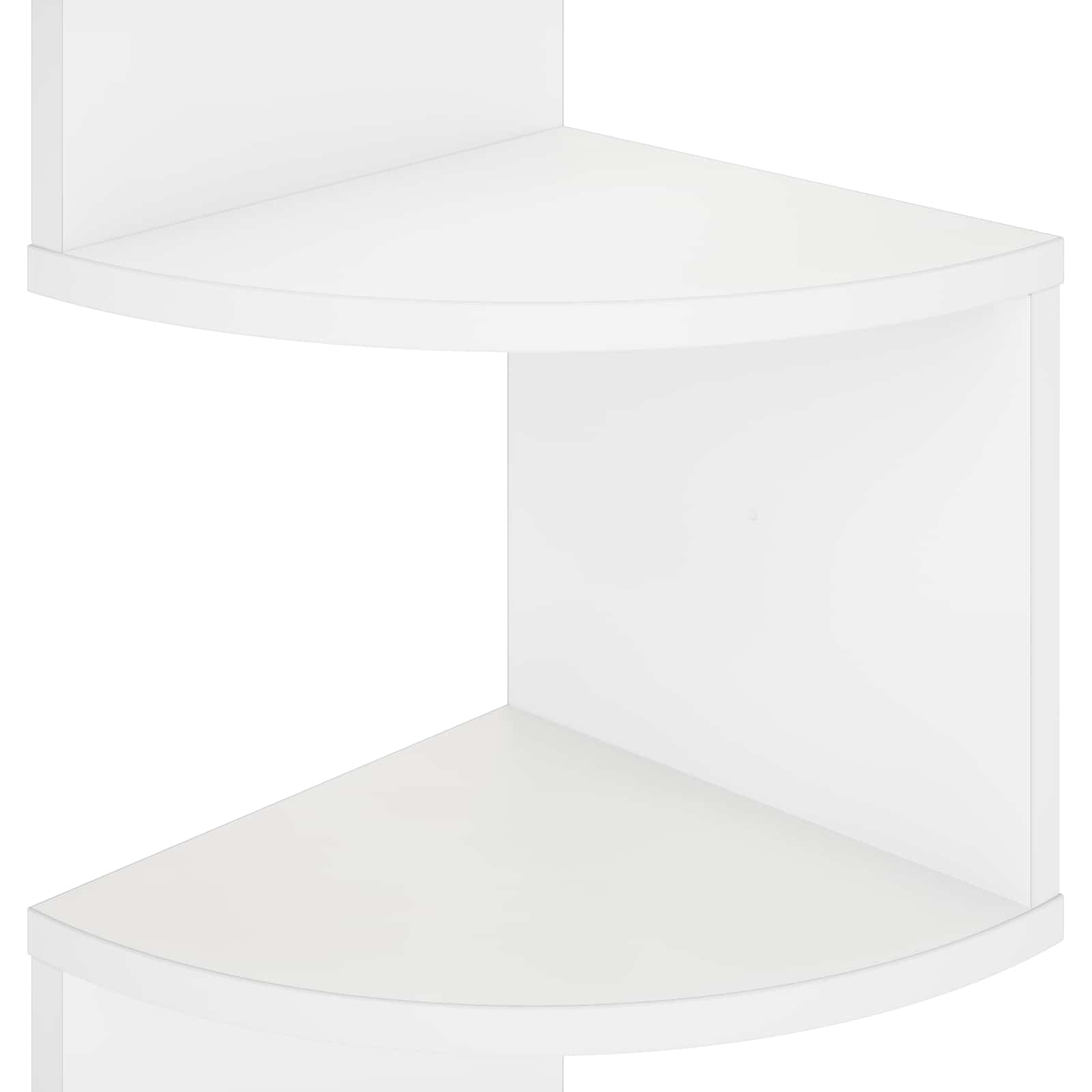 Wall Mounted Corner Shelf White 23.5 x 23.5 x 126 cm