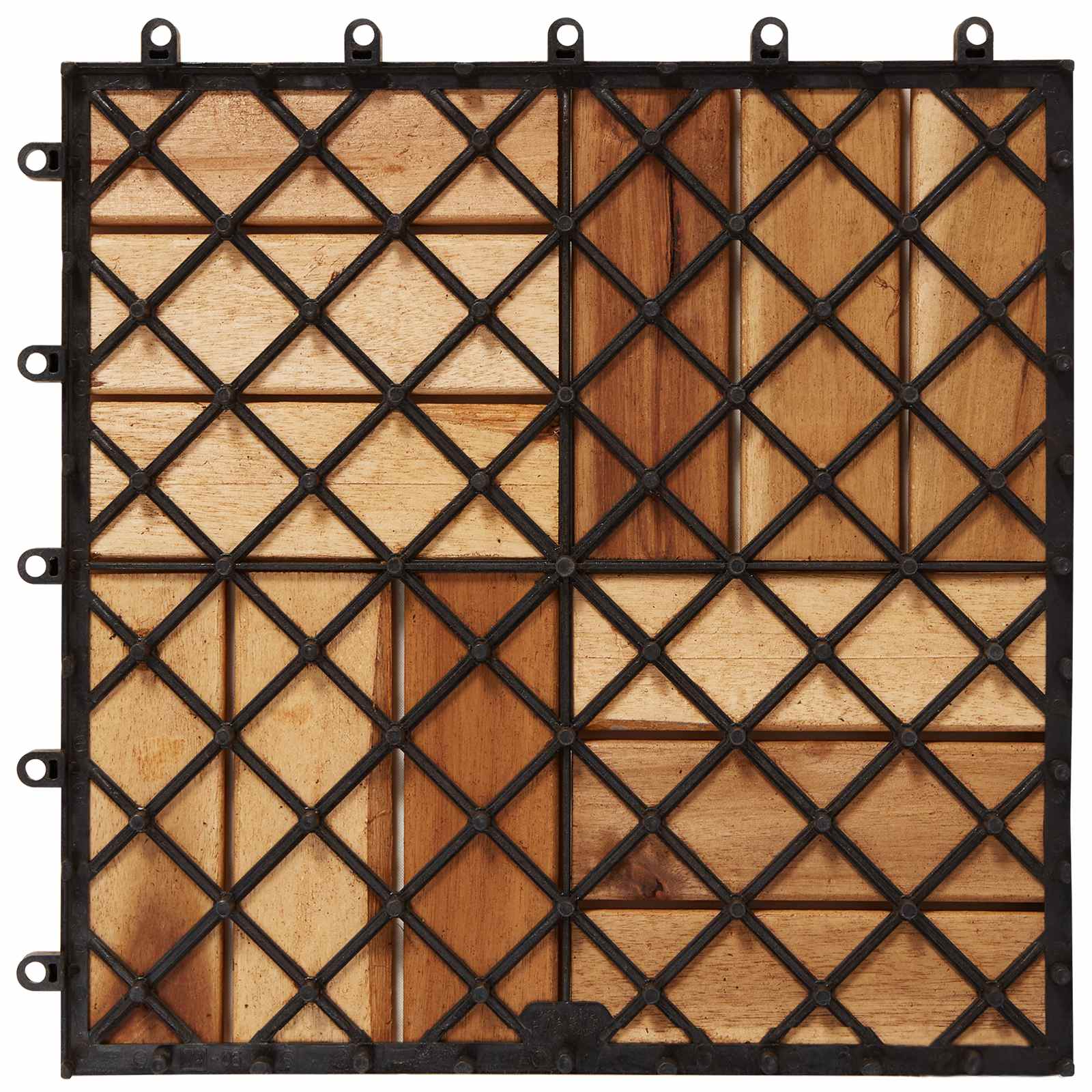 Decking Tile 20 pcs Brown 30 x 30 cm Acacia Hardwood