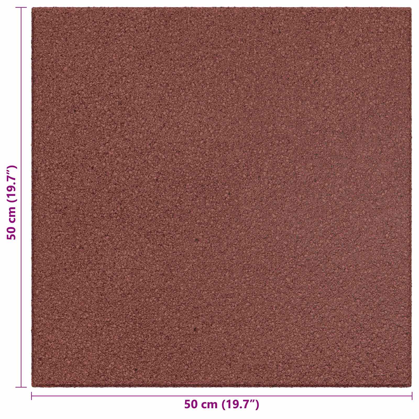 Fall Protection Tiles 24 pcs Red 50 x 50 cm Rubber