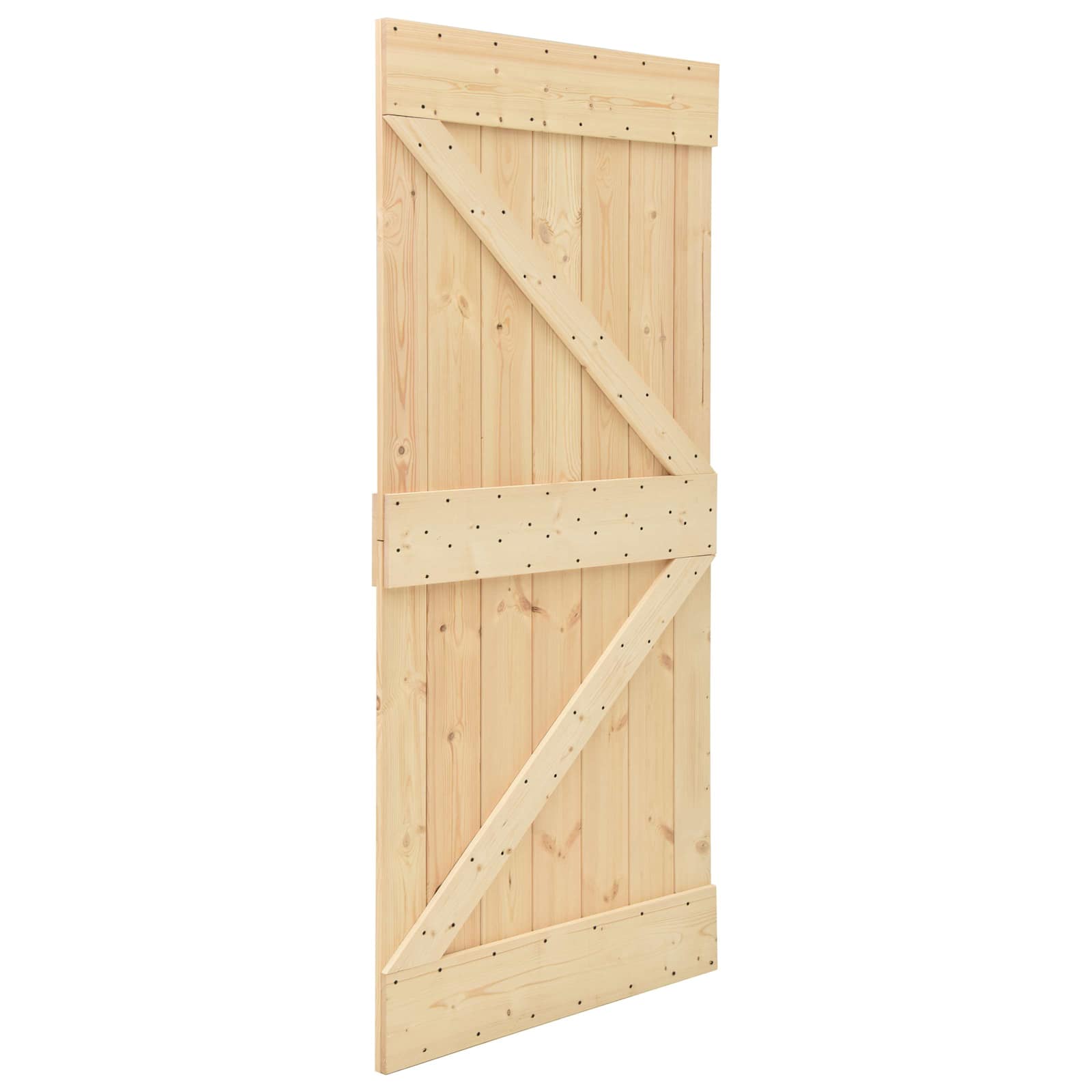 Sliding Door 2 pcs 90 x 210 cm Solid Pine Wood