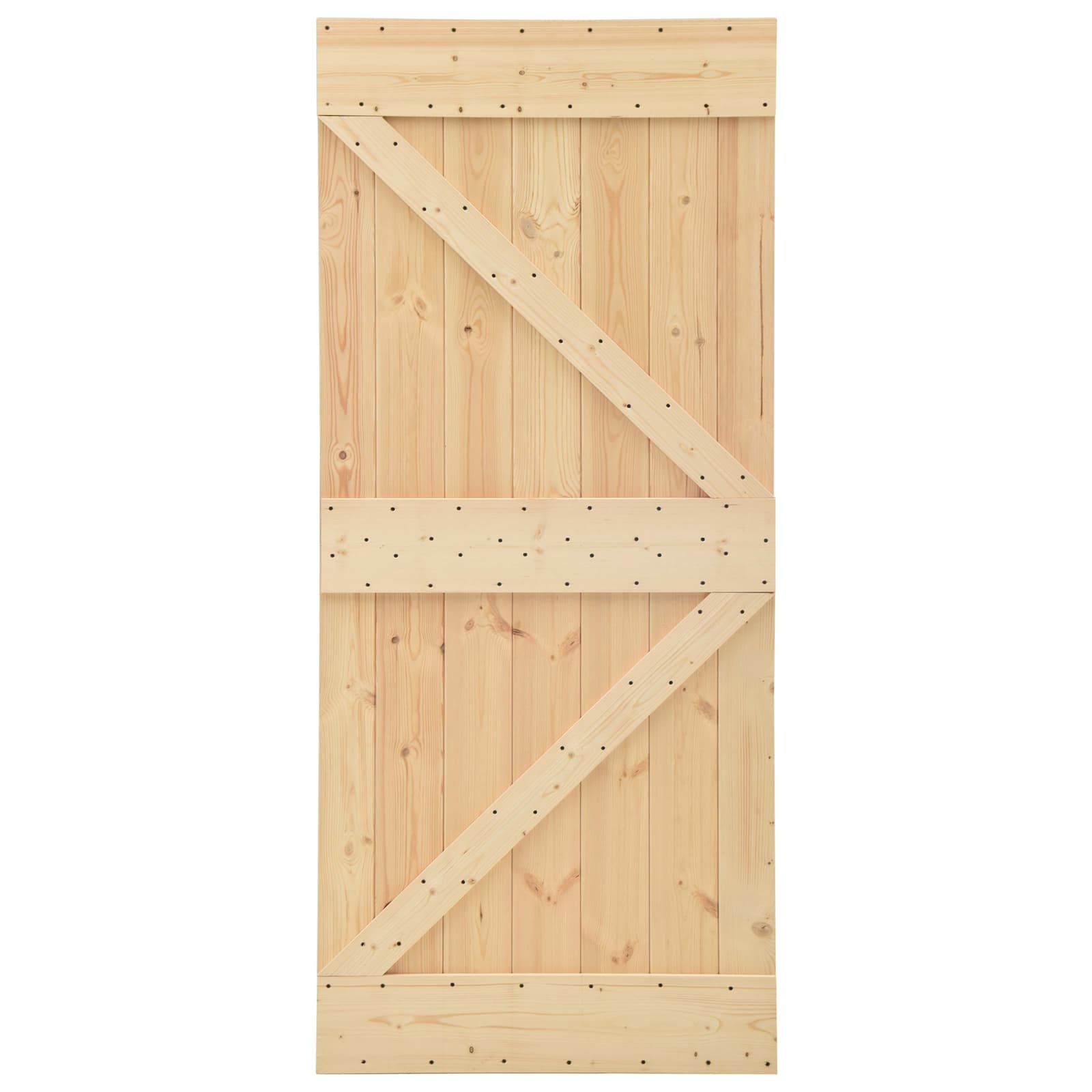 Sliding Door 2 pcs 90 x 210 cm Solid Pine Wood