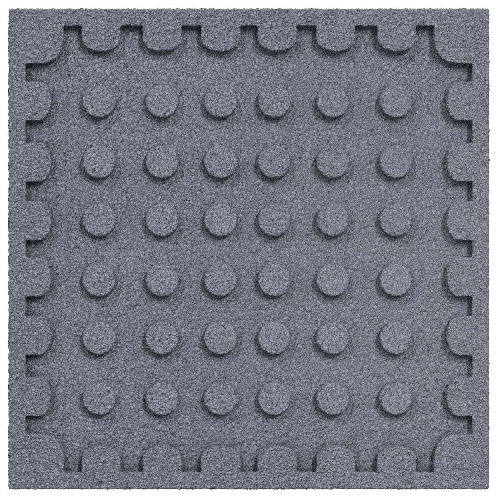 Fall Protection Tiles 12 pcs Grey 50 x 50 cm Rubber