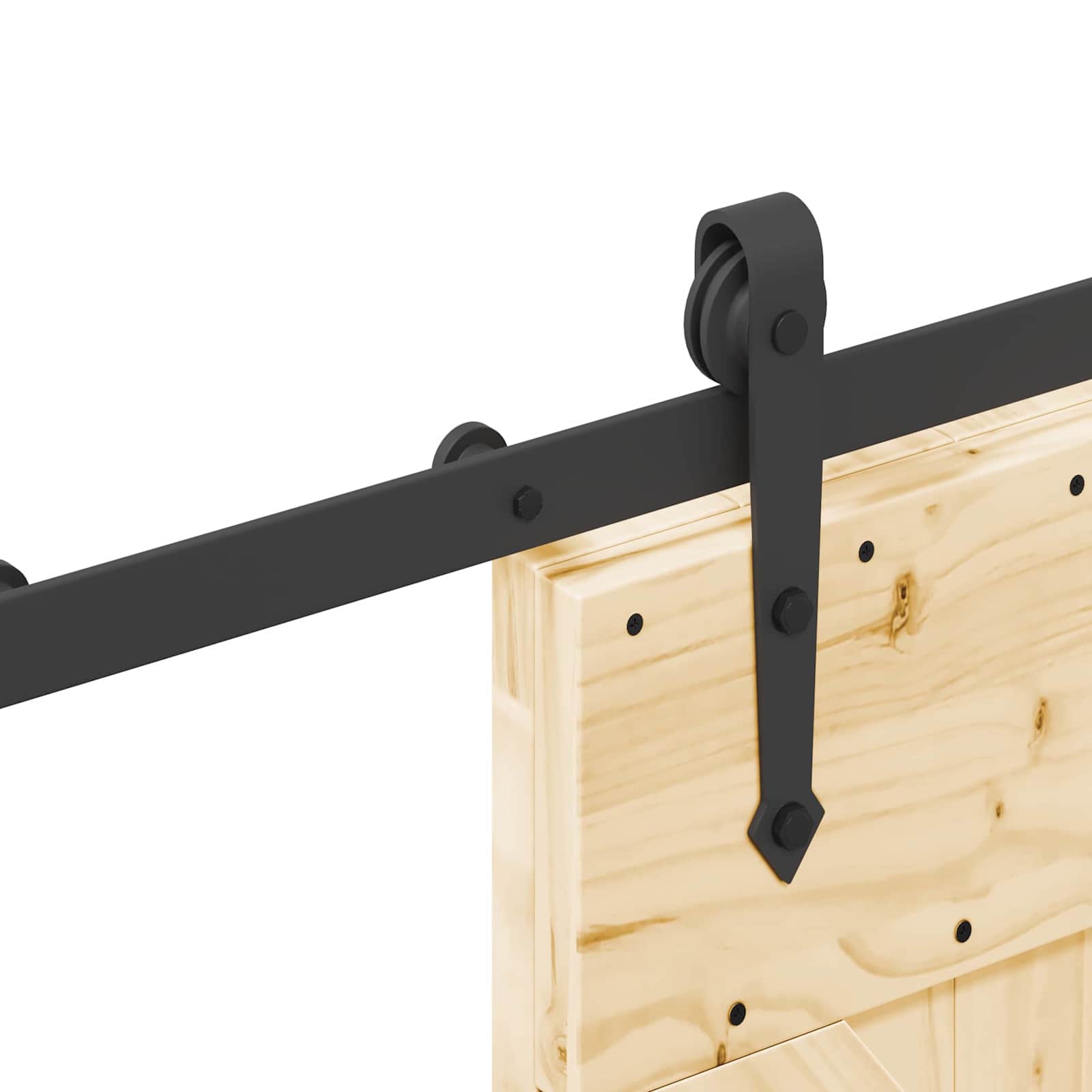 Sliding Door NARVIK Natural and Black 70 x 210 cm (213.5 cm)