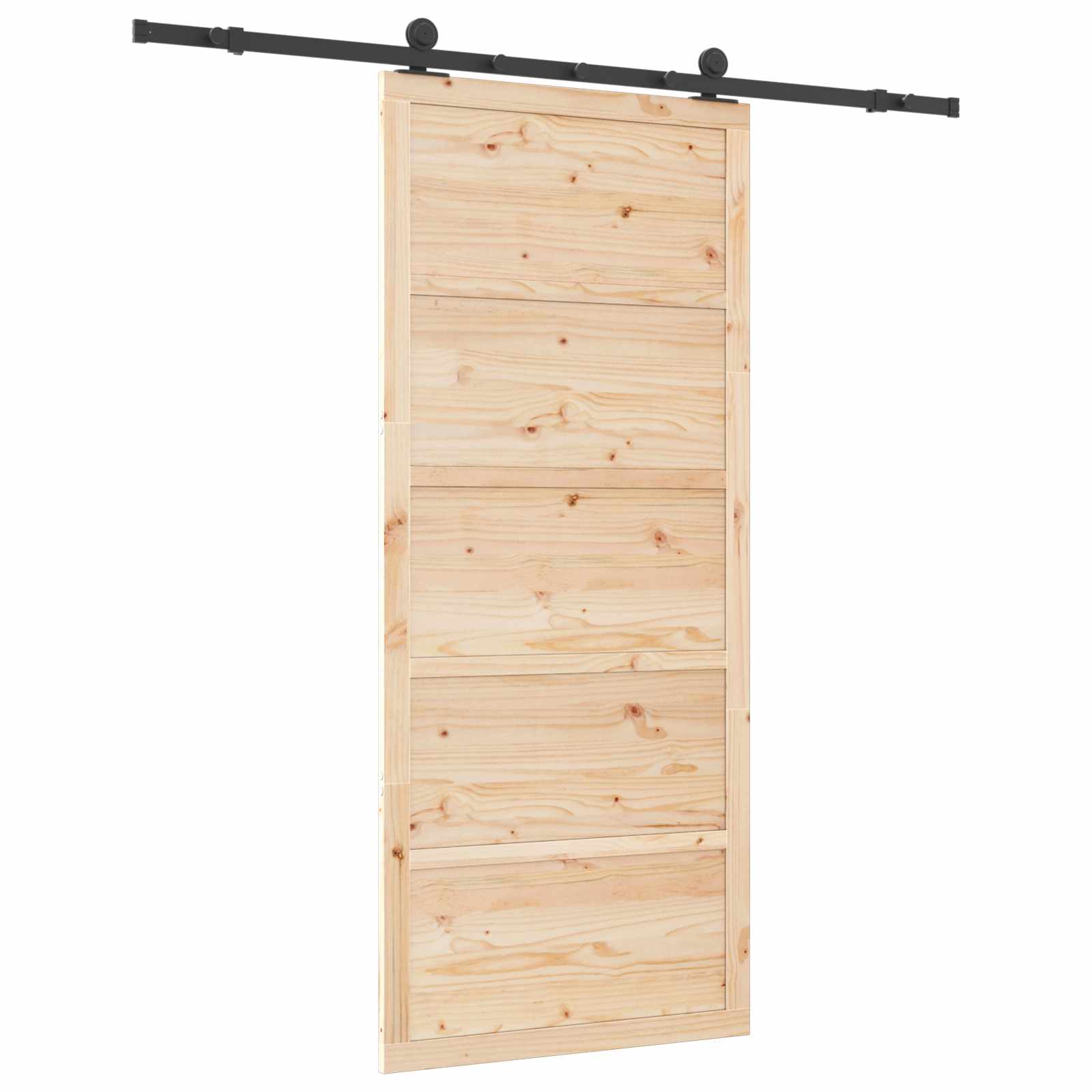 Sliding Door Natural 100 x 208 cm Solid Pine Wood