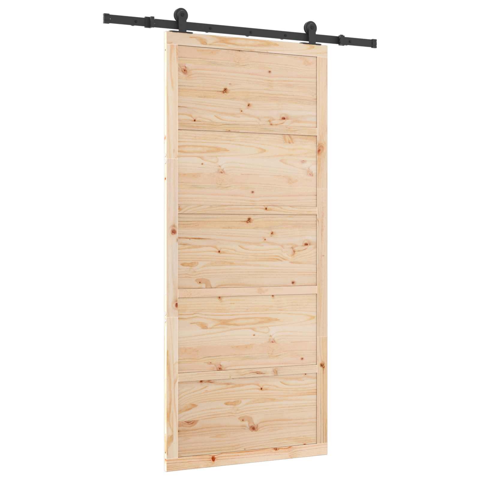 Sliding Door Natural 80 x 208 cm Solid Pine Wood