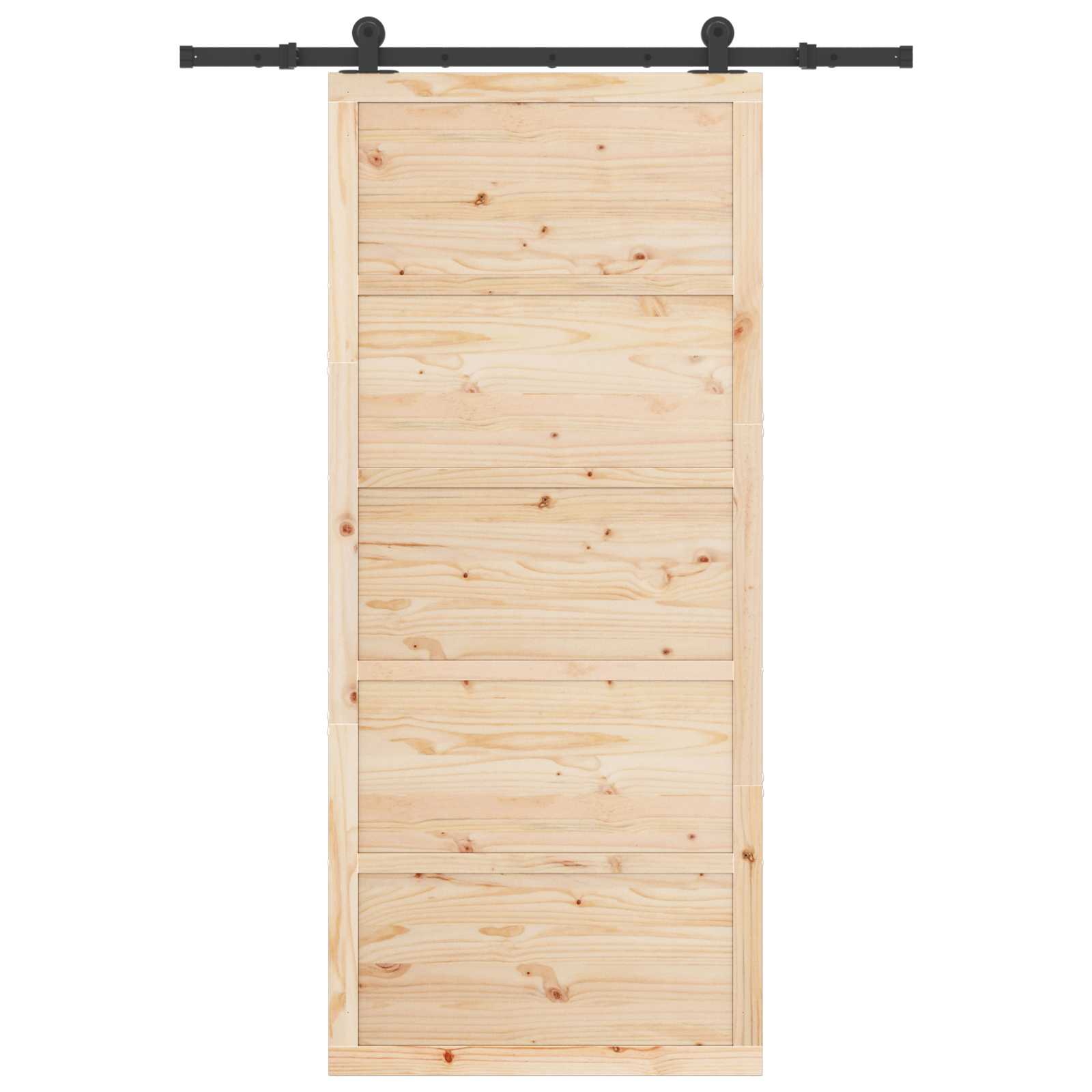 Sliding Door Natural 80 x 208 cm Solid Pine Wood