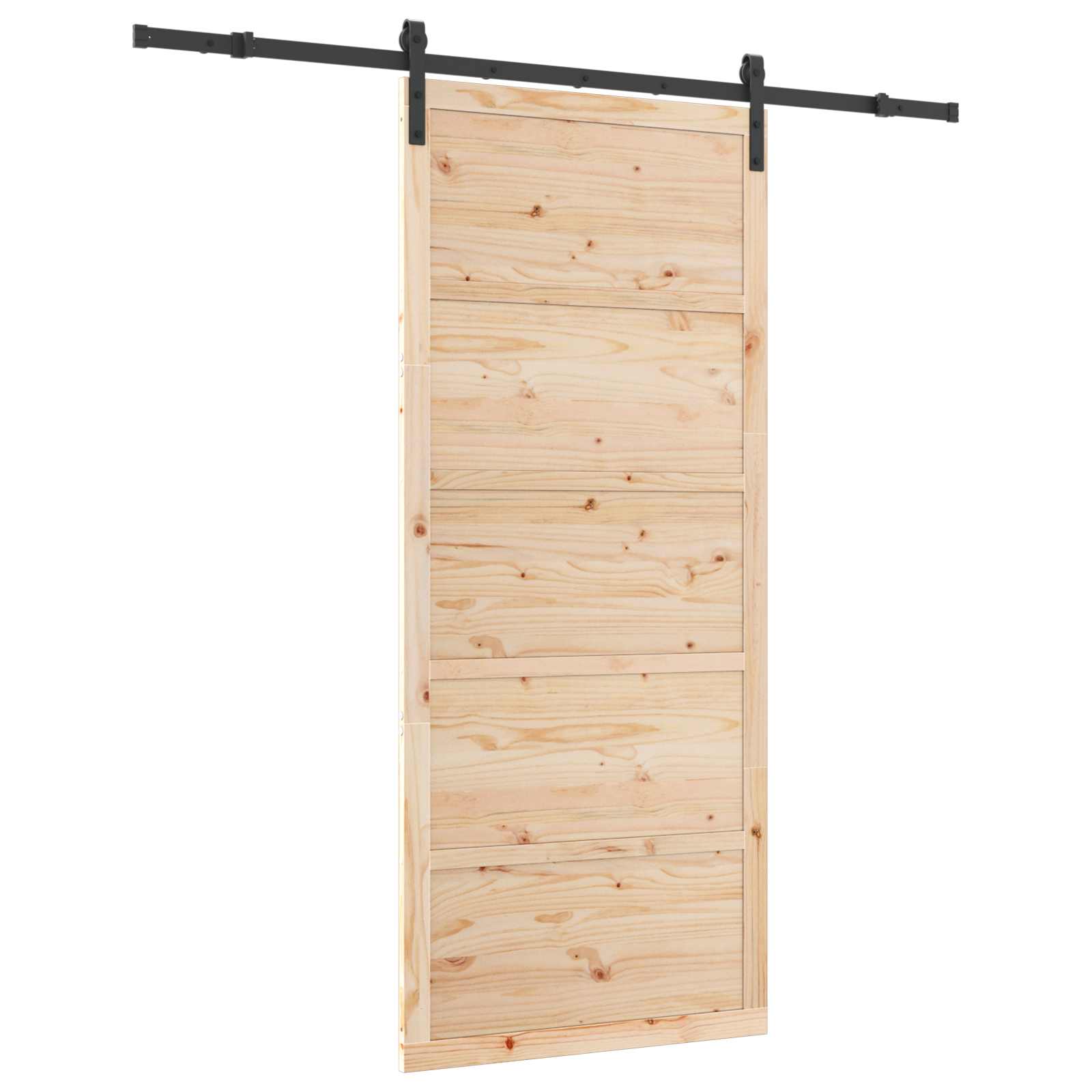 Sliding Door Natural 90 x 208 cm Solid Pine Wood