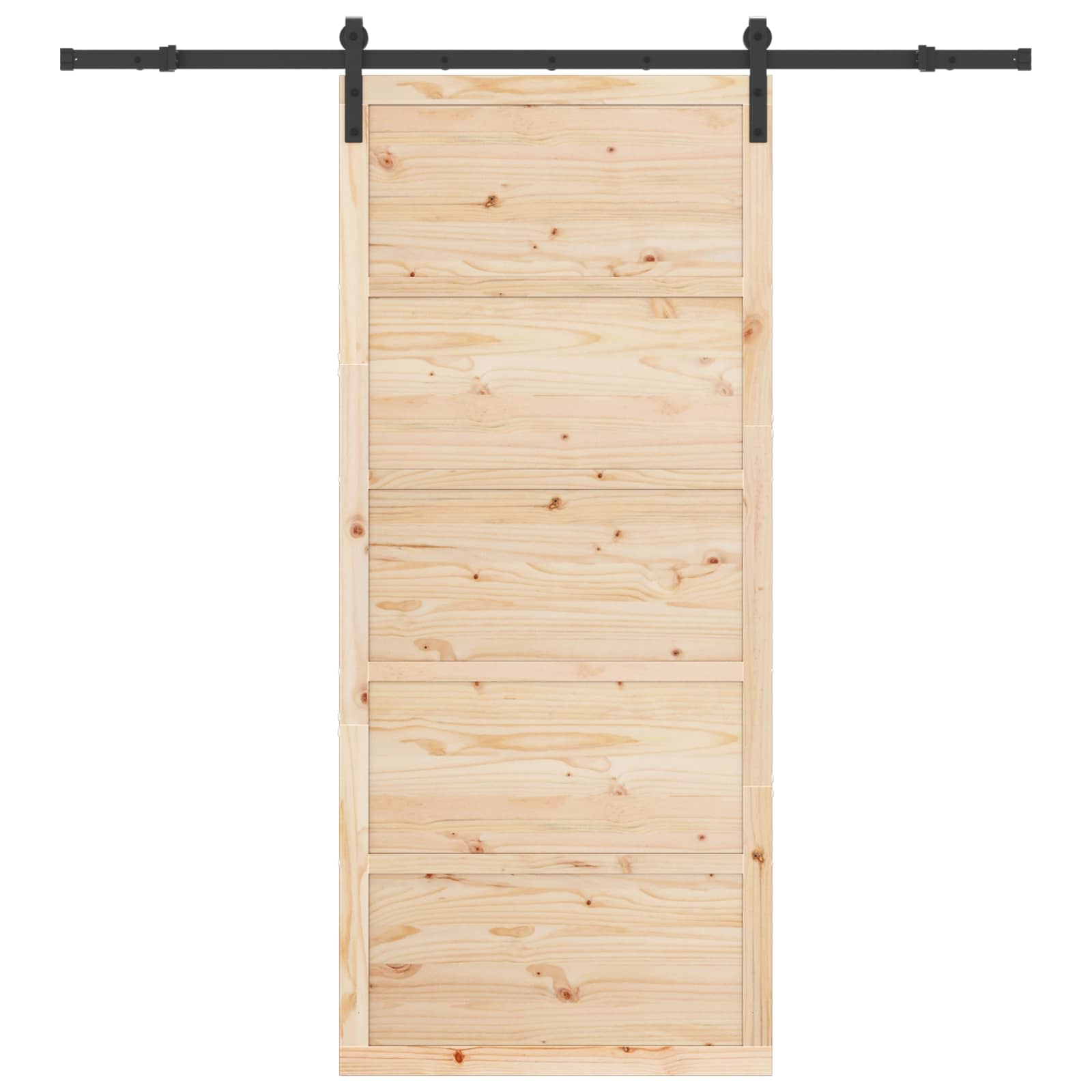 Sliding Door Natural 90 x 208 cm Solid Pine Wood