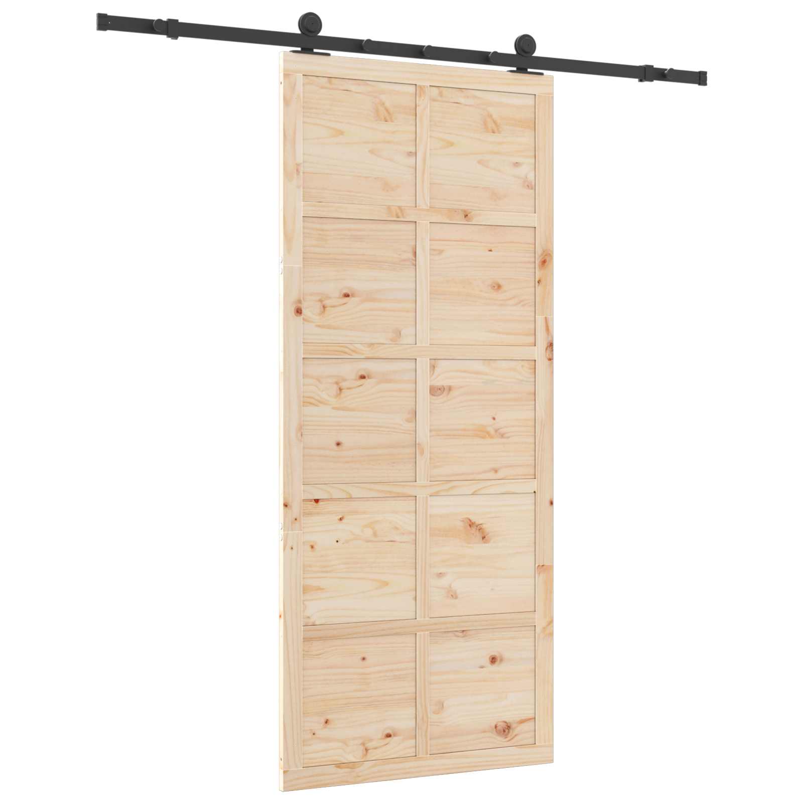 Sliding Door Natural 100 x 208 cm Solid Pine Wood