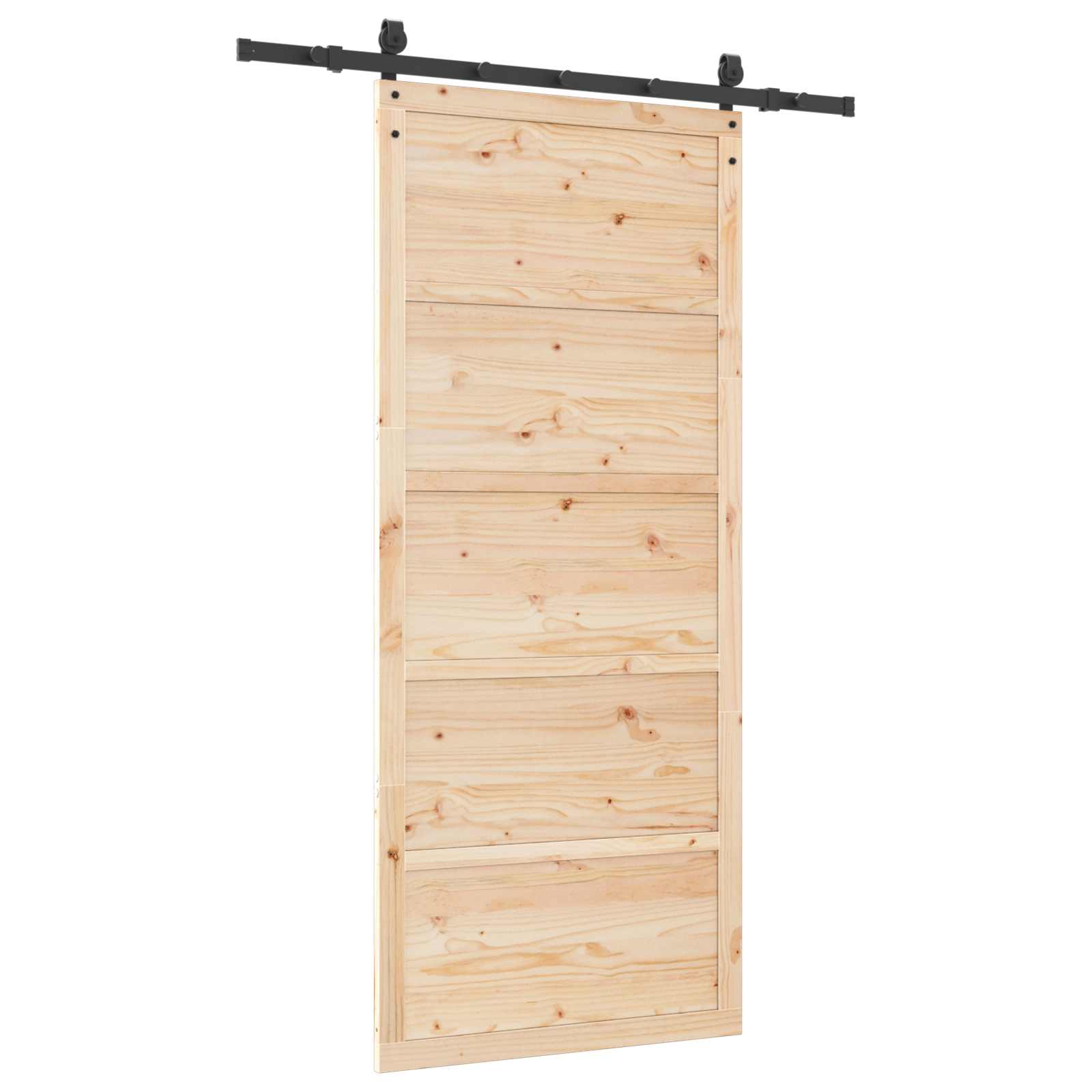 Sliding Door Natural 80 x 208 cm Solid Pine Wood