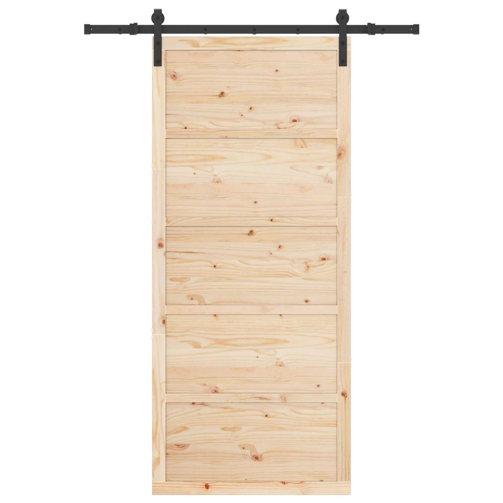 Sliding Door Natural 80 x 208 cm Solid Pine Wood