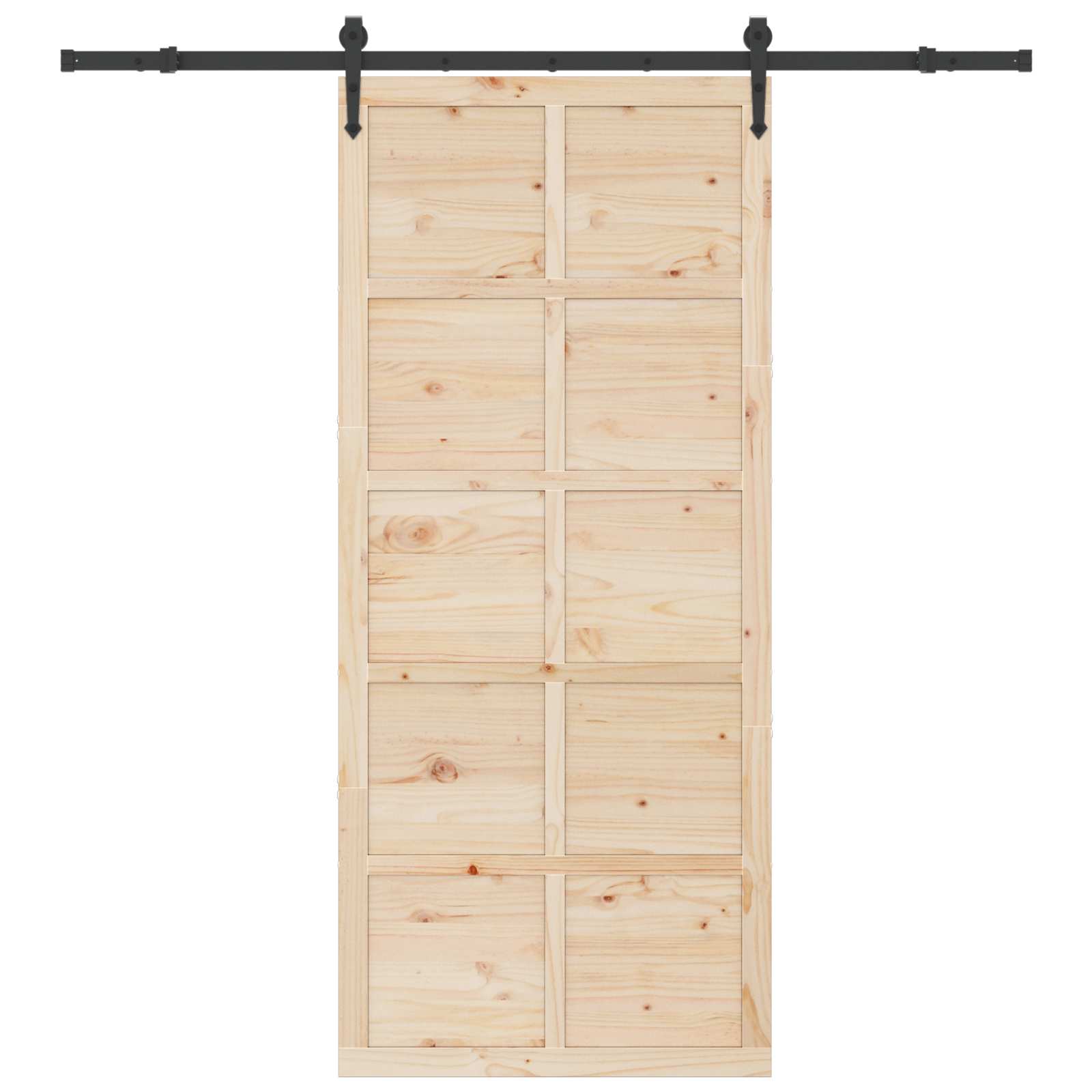 Sliding Door Natural 90 x 208 cm Solid Pine Wood