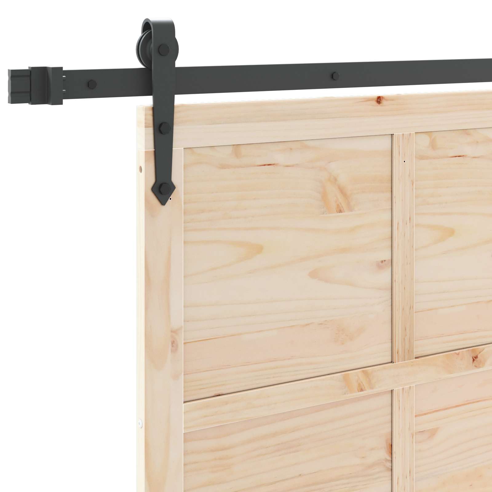 Sliding Door Natural 90 x 208 cm Solid Pine Wood
