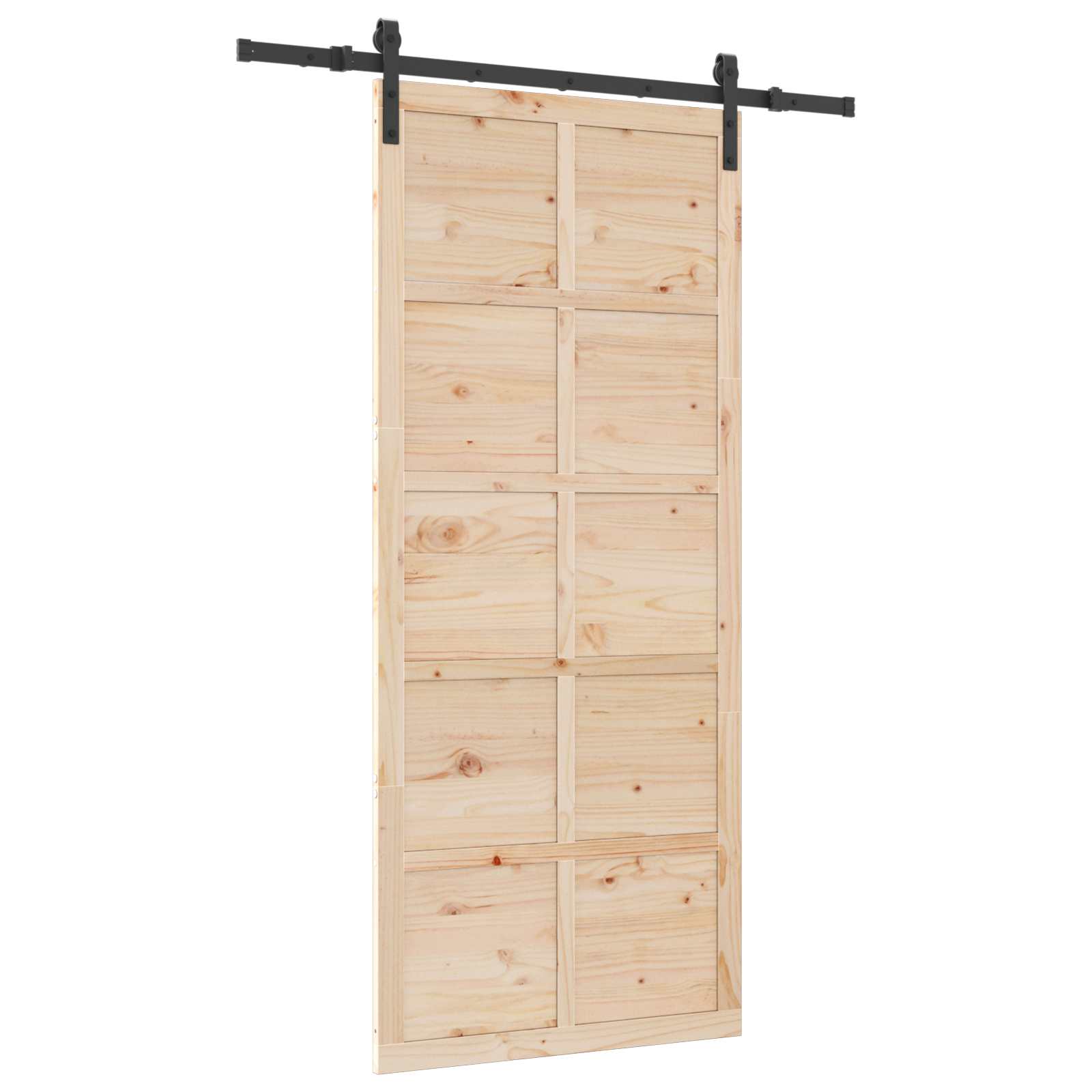Sliding Door Natural 80 x 208 cm Solid Pine Wood