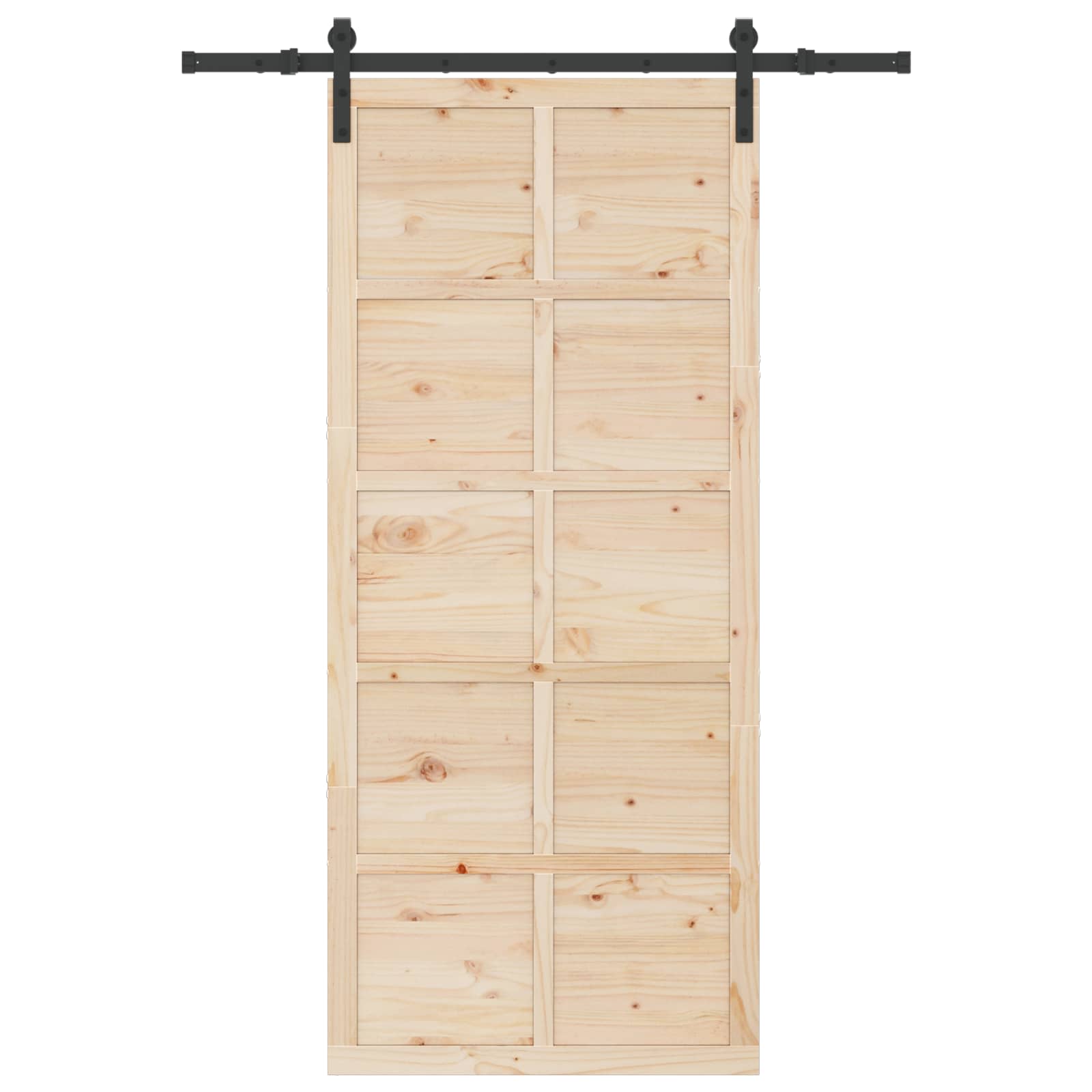 Sliding Door Natural 80 x 208 cm Solid Pine Wood