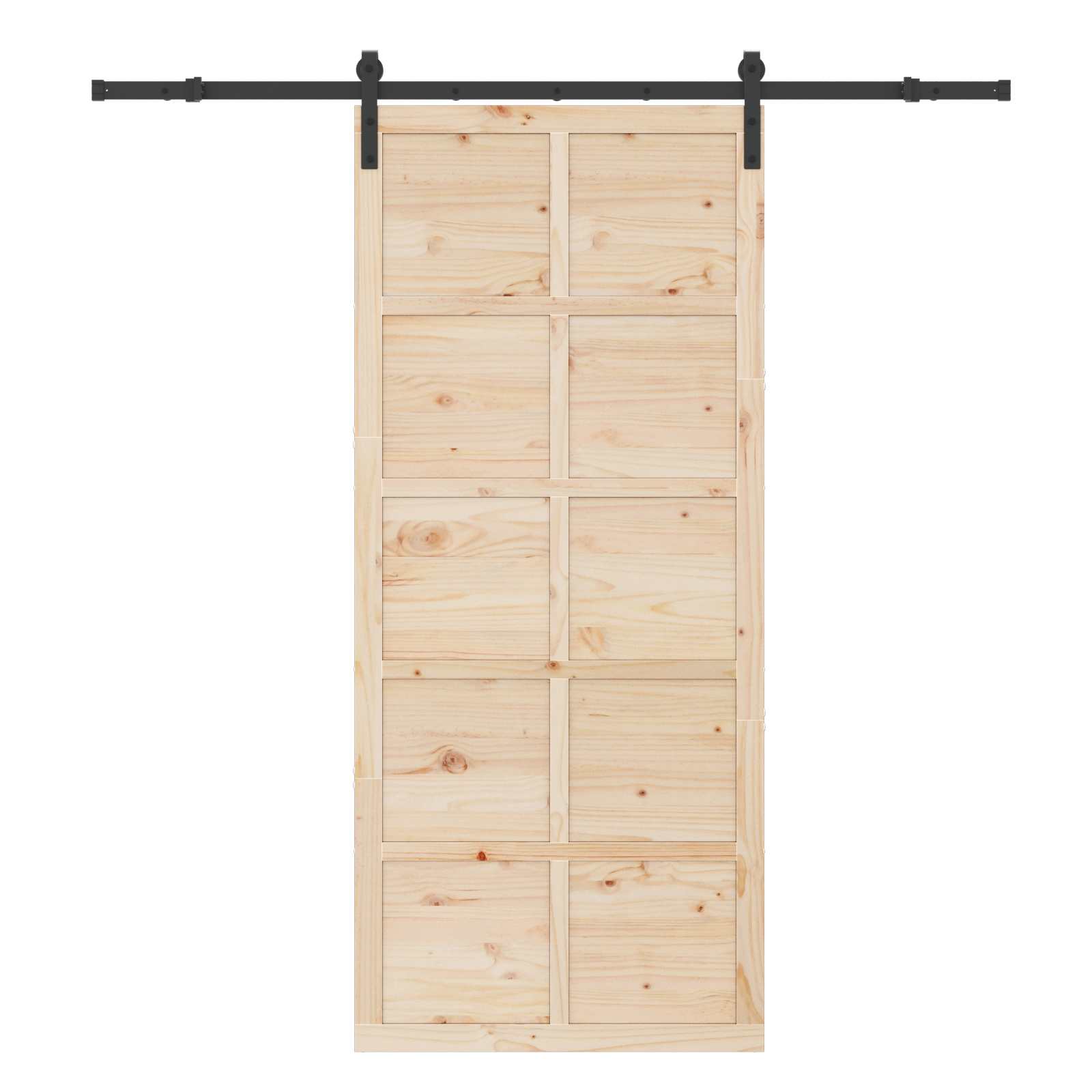 Sliding Door Natural 90 x 208 cm Solid Pine Wood