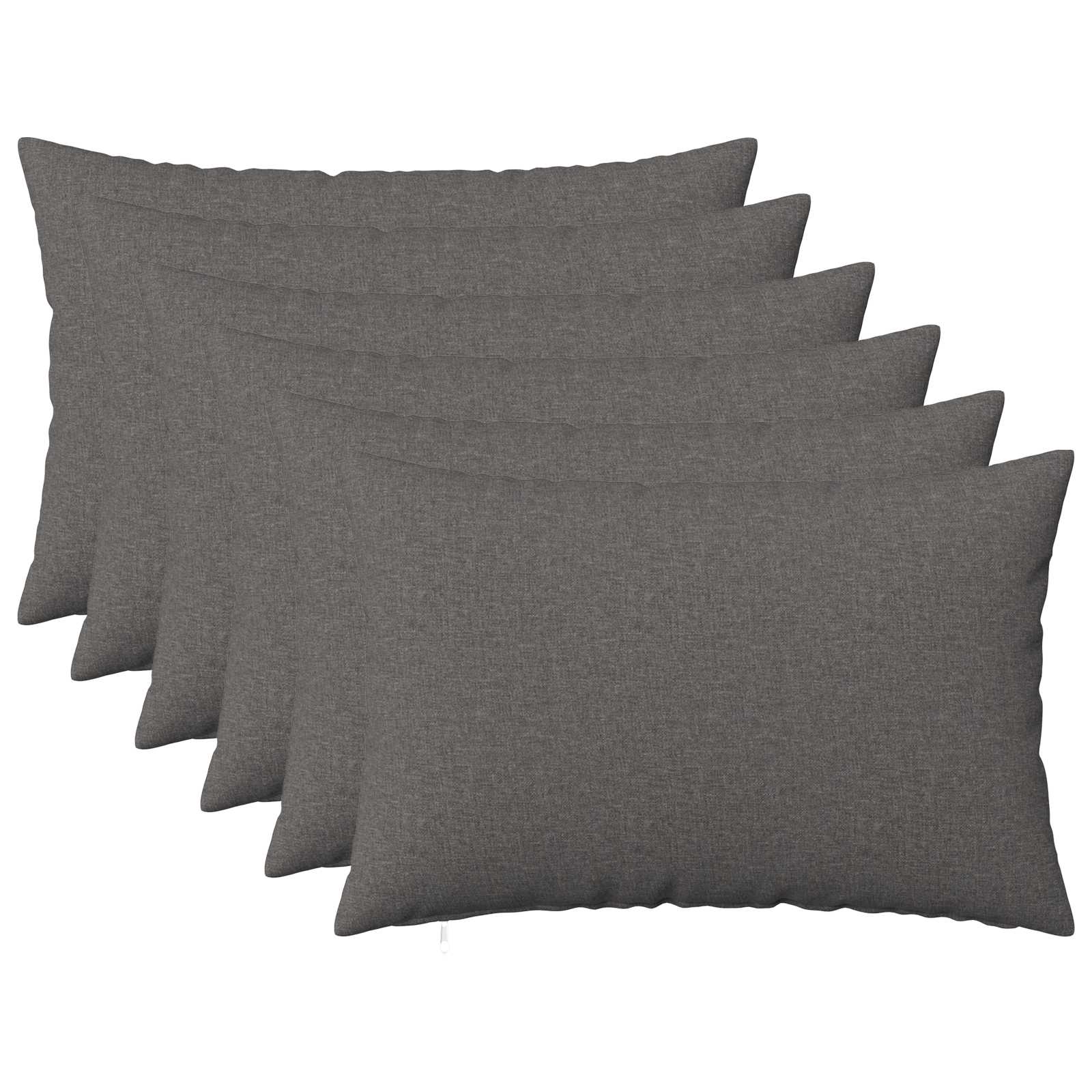 Throw Pillow 6 pcs HEERLEN Light Grey 30 x 50 cm Fabric