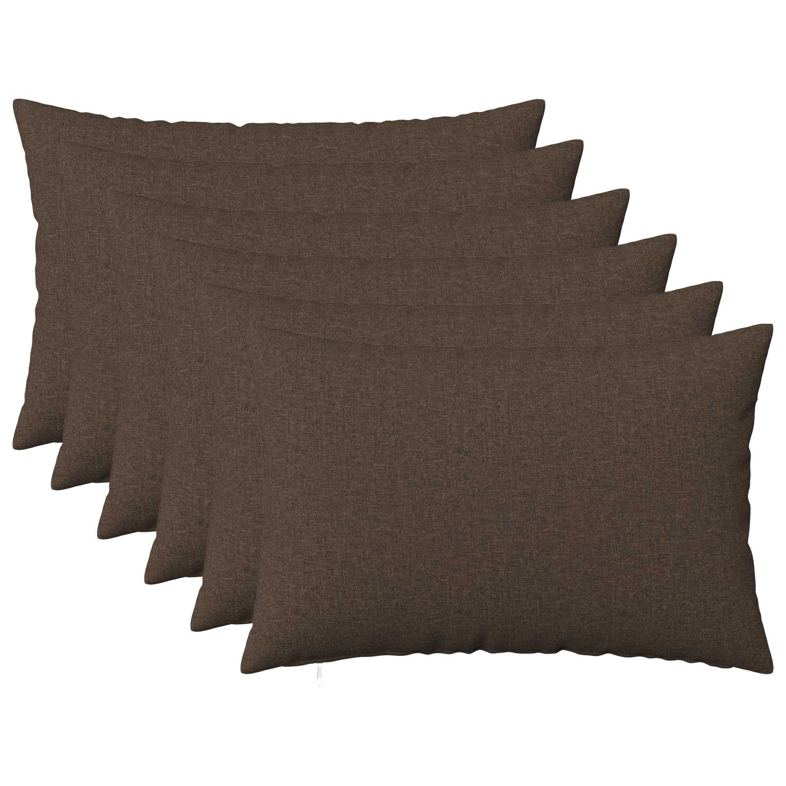 Throw Pillow 6 pcs HEERLEN Taupe 30 x 50 cm Fabric