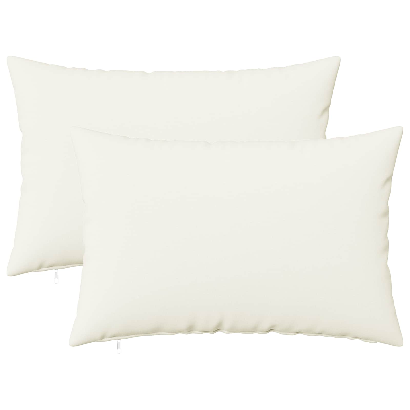 Cushion with Pillow HEERLEN 2 pcs White Fabric