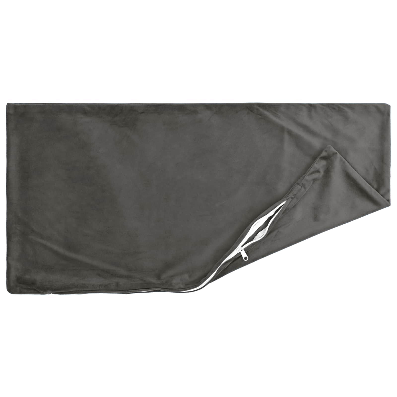 Cushion with Pillow HEERLEN 2 pcs Dark Grey Velvet