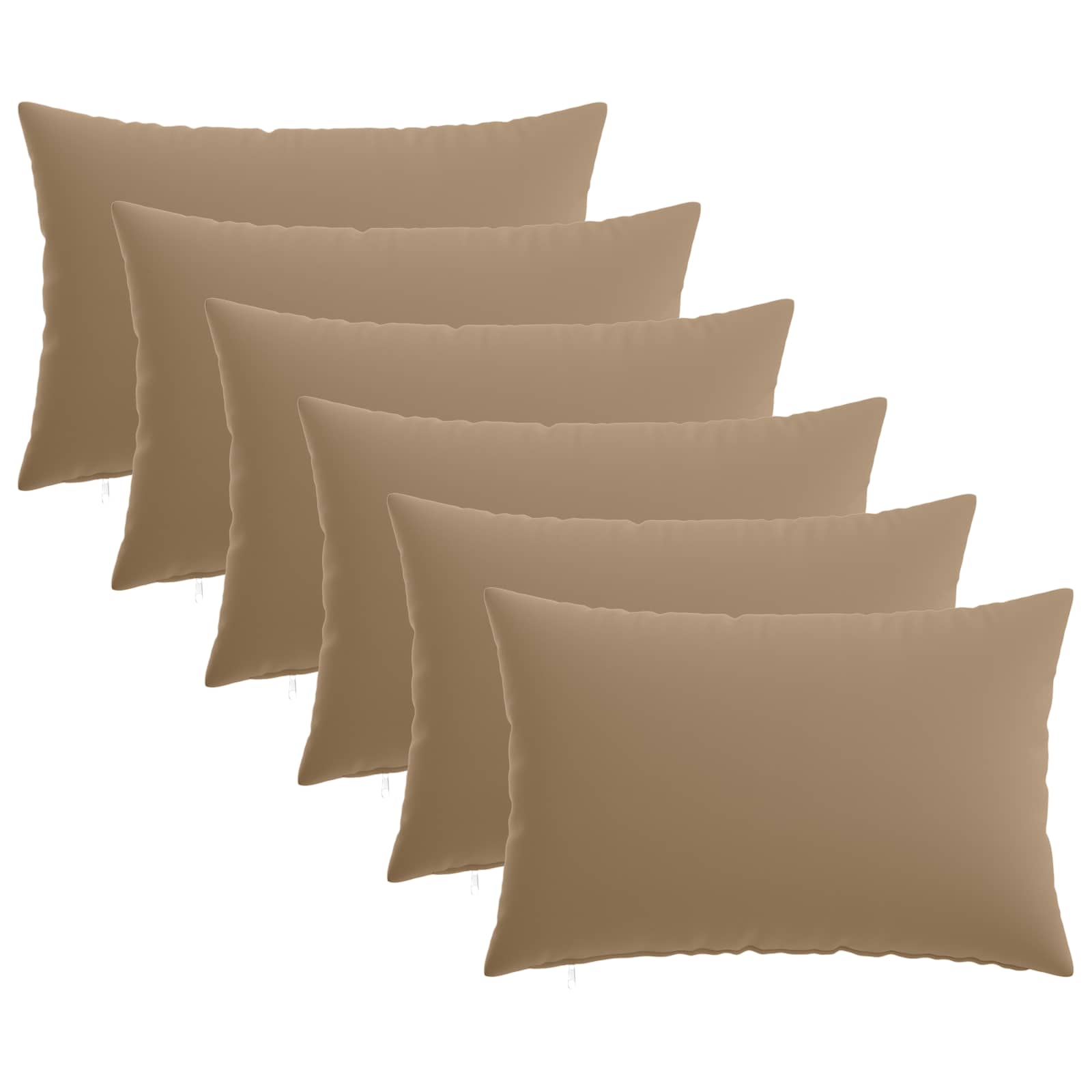 Cushion with Pillow HEERLEN 6 pcs Taupe Polyester